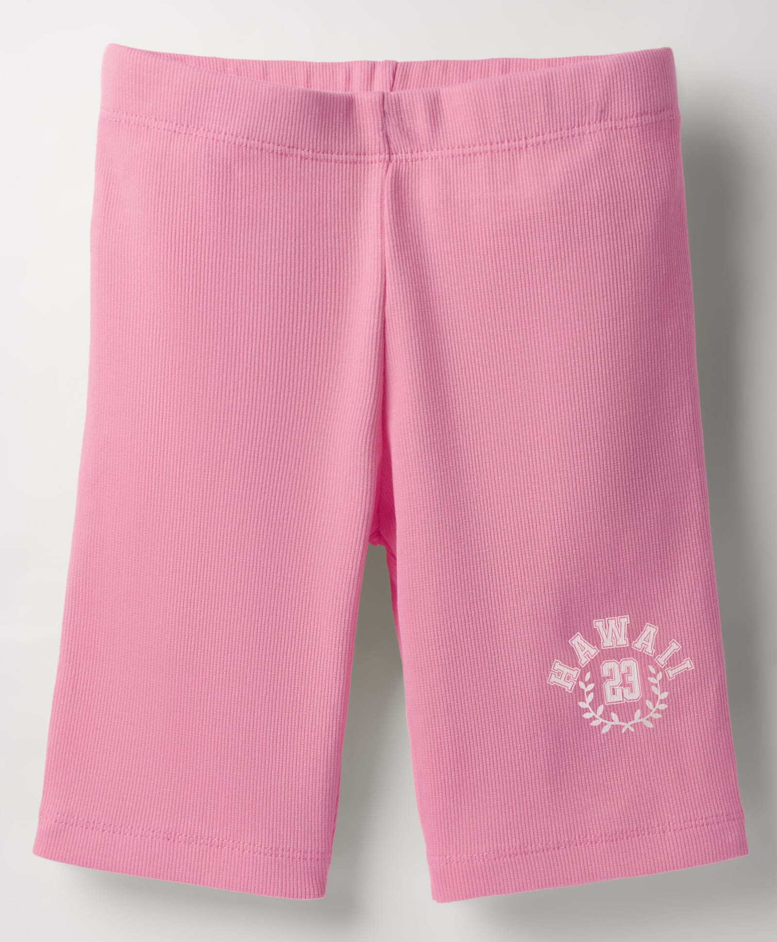 Evimo Single Jersey Knit Knee Length Shorts With Text Print - Pink-picture-39