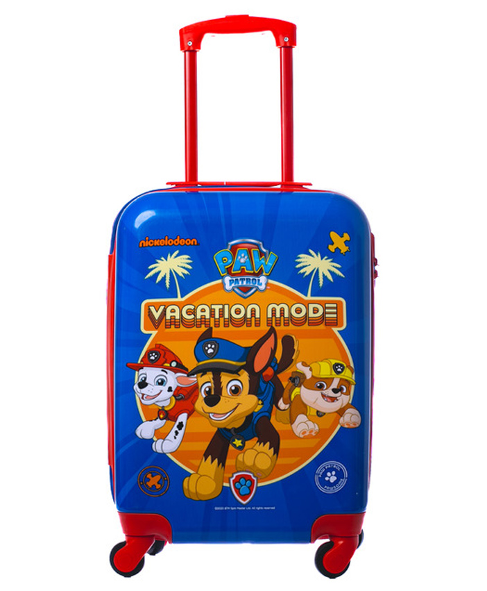 STRIDERS Paw Patrol Spinner Trolley Luggage Bag Blue & Red - 18 Inches