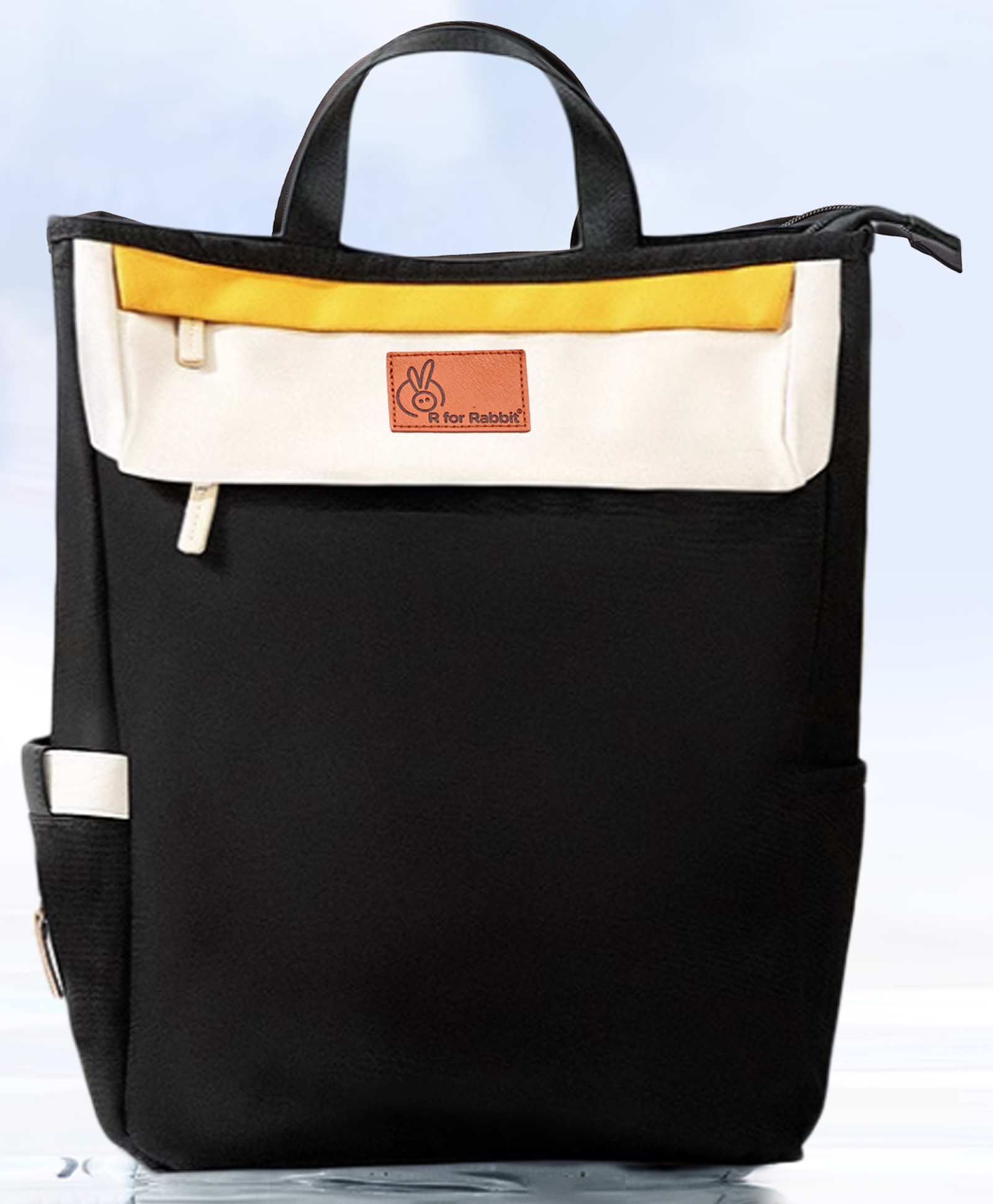 R for Rabbit Caramello Daisy Diaper Bags for Mother, Multipurpose & Large Capacity Stylish Maternity Diaper Backpack for Mom (Black Cream)-image-25