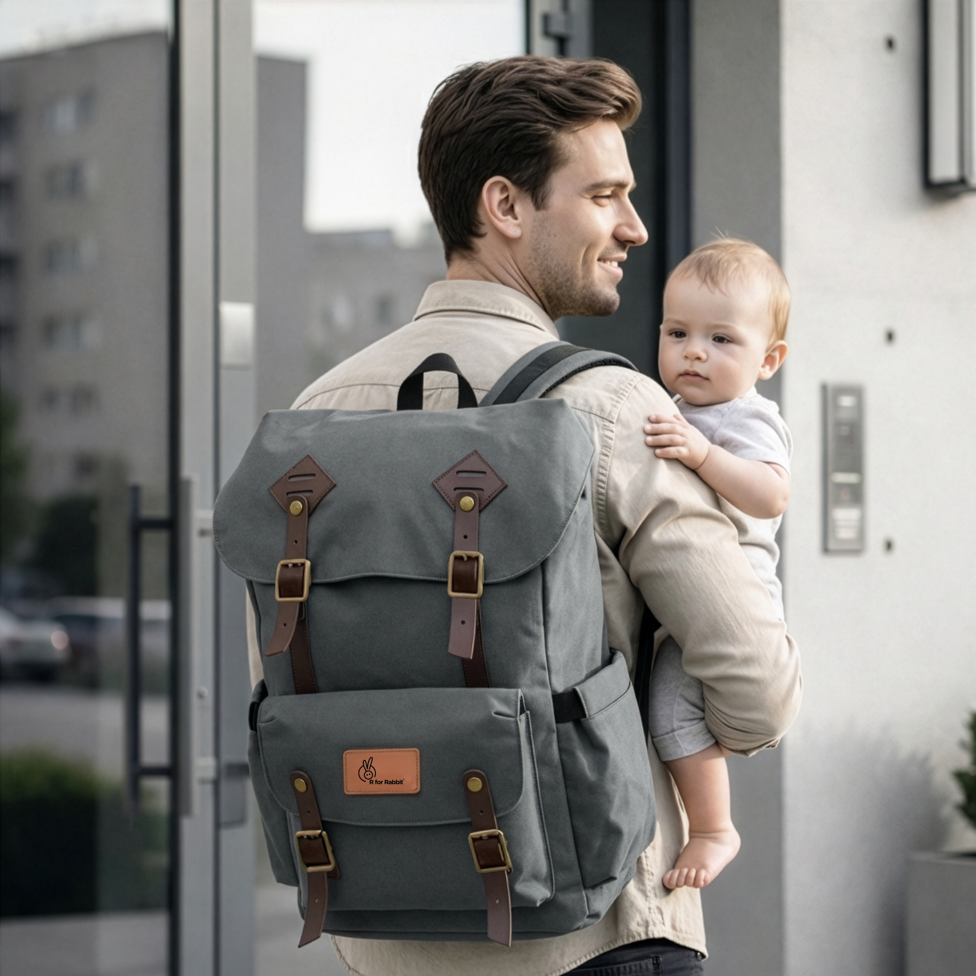 R for Rabbit Caramello Sportz Diaper Bags for Mother, Multipurpose & Large Capacity Stylish Maternity Diaper Backpack for Mom (Graphite Grey)-picture-10