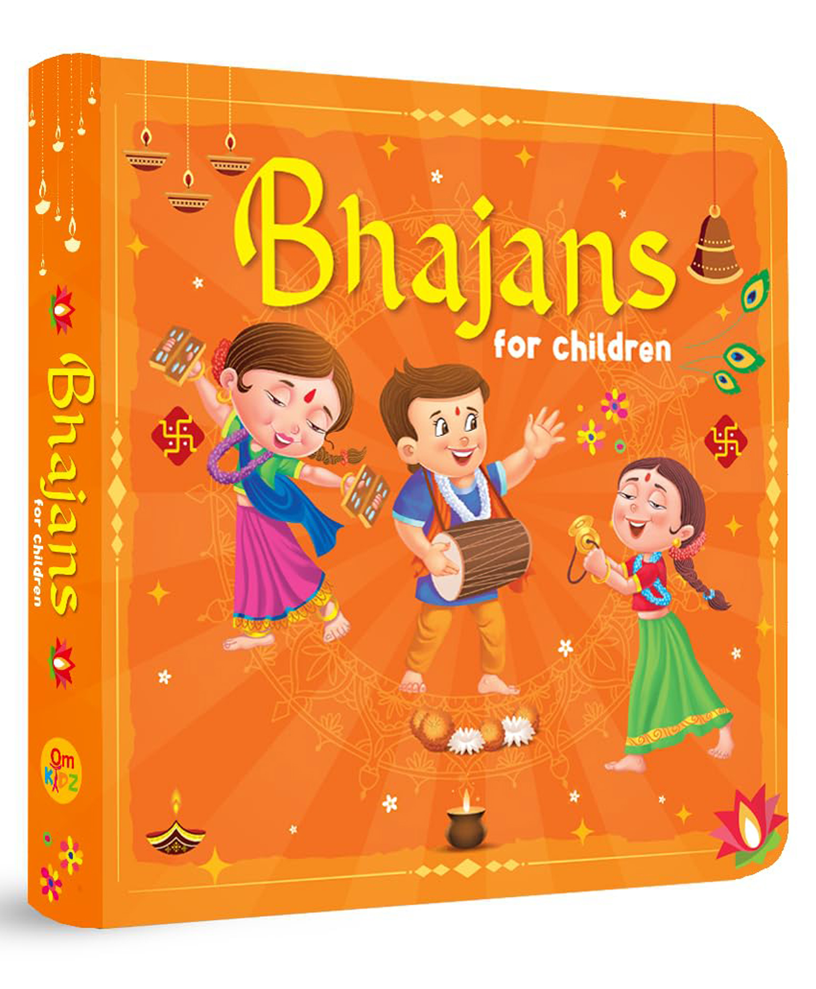 Bhajans for Children - Illustrated Board book for kids | Hindi and English Language | Age: 3+ | Collection of Simple and Devotional Bhajans [Board book] Om Books International-image-25