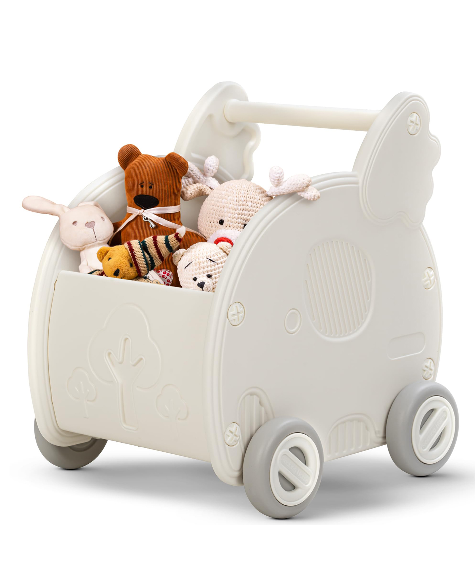 Baybee 2 in 1 Baby Push Walker & Shopping Cart for Kids with Pretend Play Toys with Grip Handle (White)-image-23