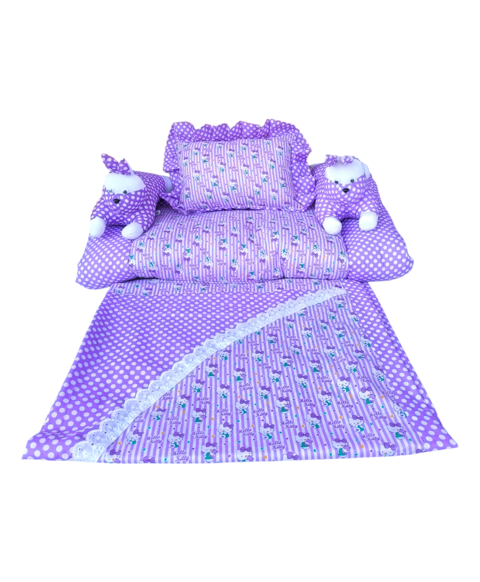 Safe n Cute Supersoft Cotton Rabbit Sleeping Bedding Sheet Set for 0-36 Months-violet-picture-28