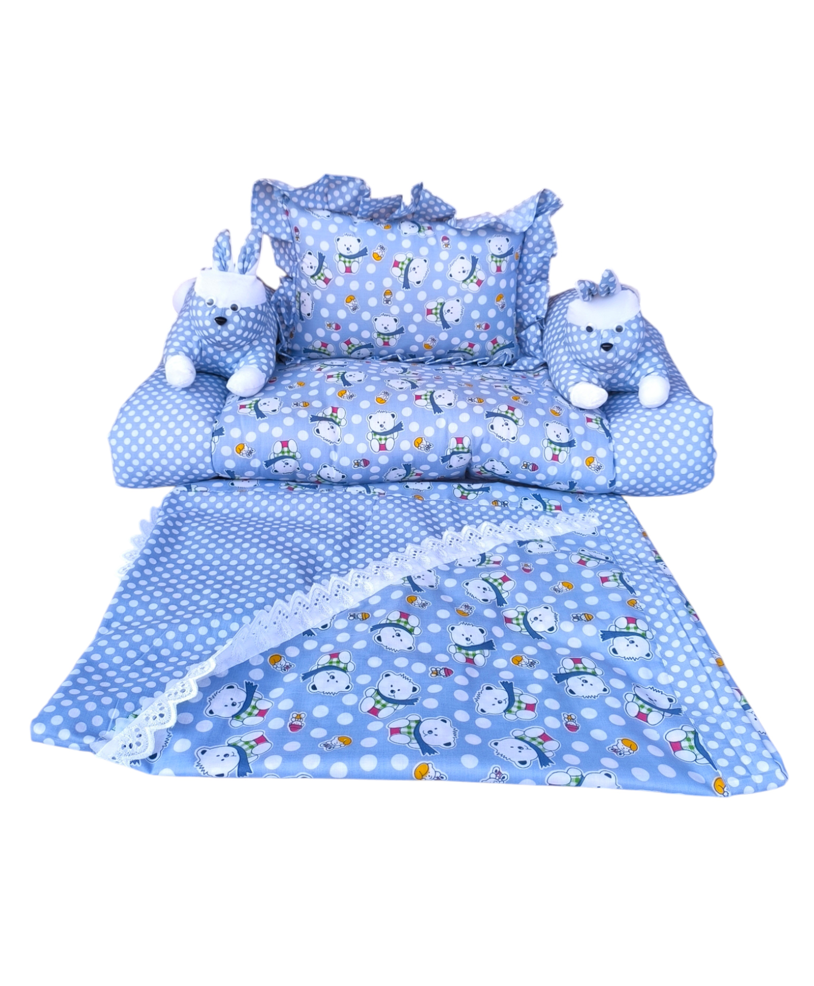 Safe n Cute Supersoft Cotton Rabbit Sleeping Bedding Sheet Set for 0-36 Months-sky-picture-27