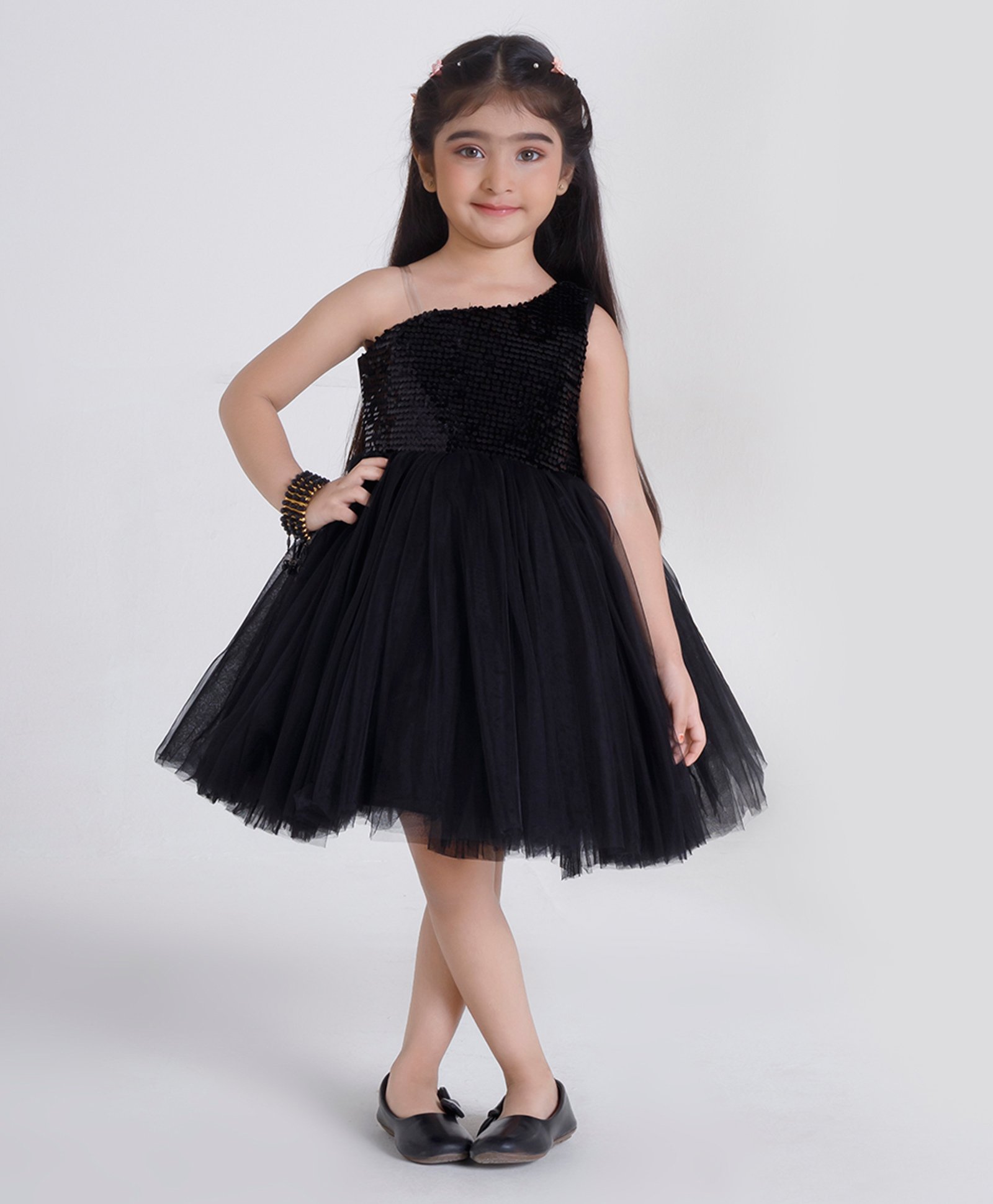 Ministich Sleeveless Sequins Embellished Dress - Black-image-15