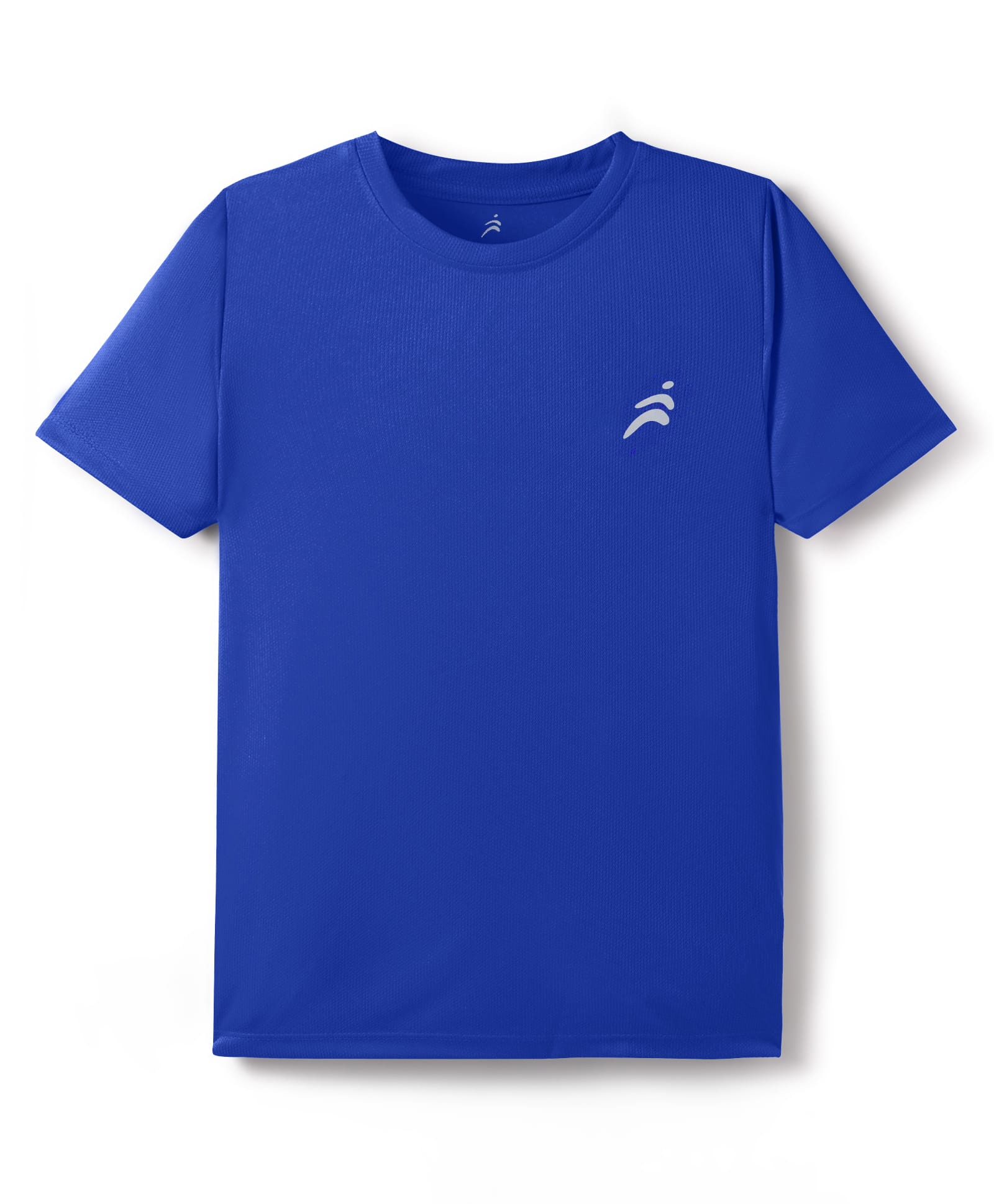 Pine Active Knit Half Sleeves Solid T-Shirt - Royal Blue