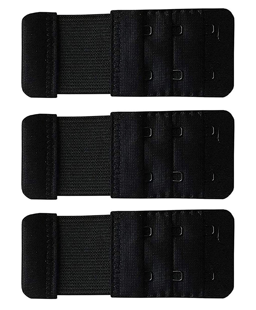 Fabme Pack Of 3 Solid Bra Extender Hooks - Black-picture-19