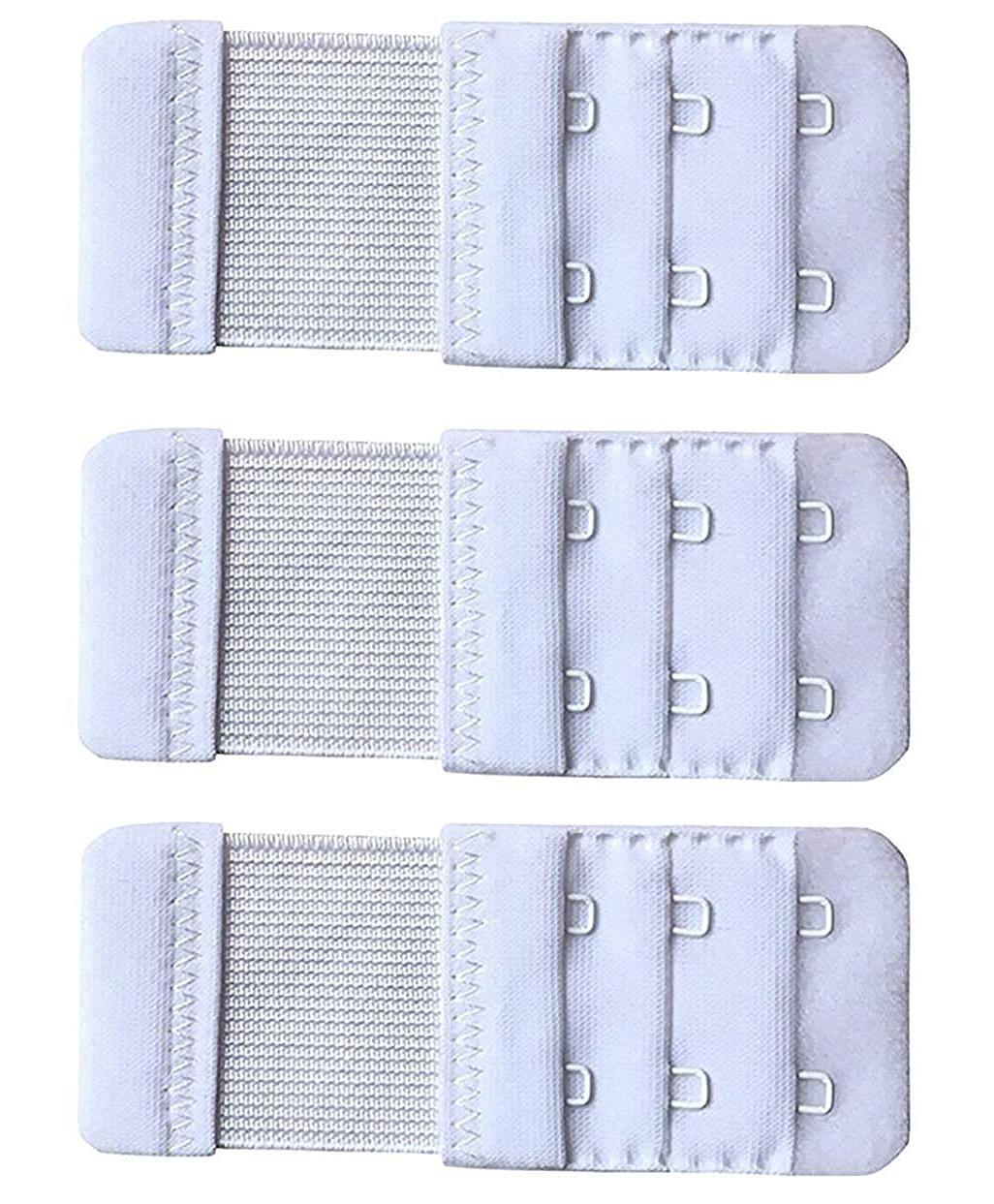 Fabme Pack Of 3 Solid Bra Extender Hooks - White-picture-25