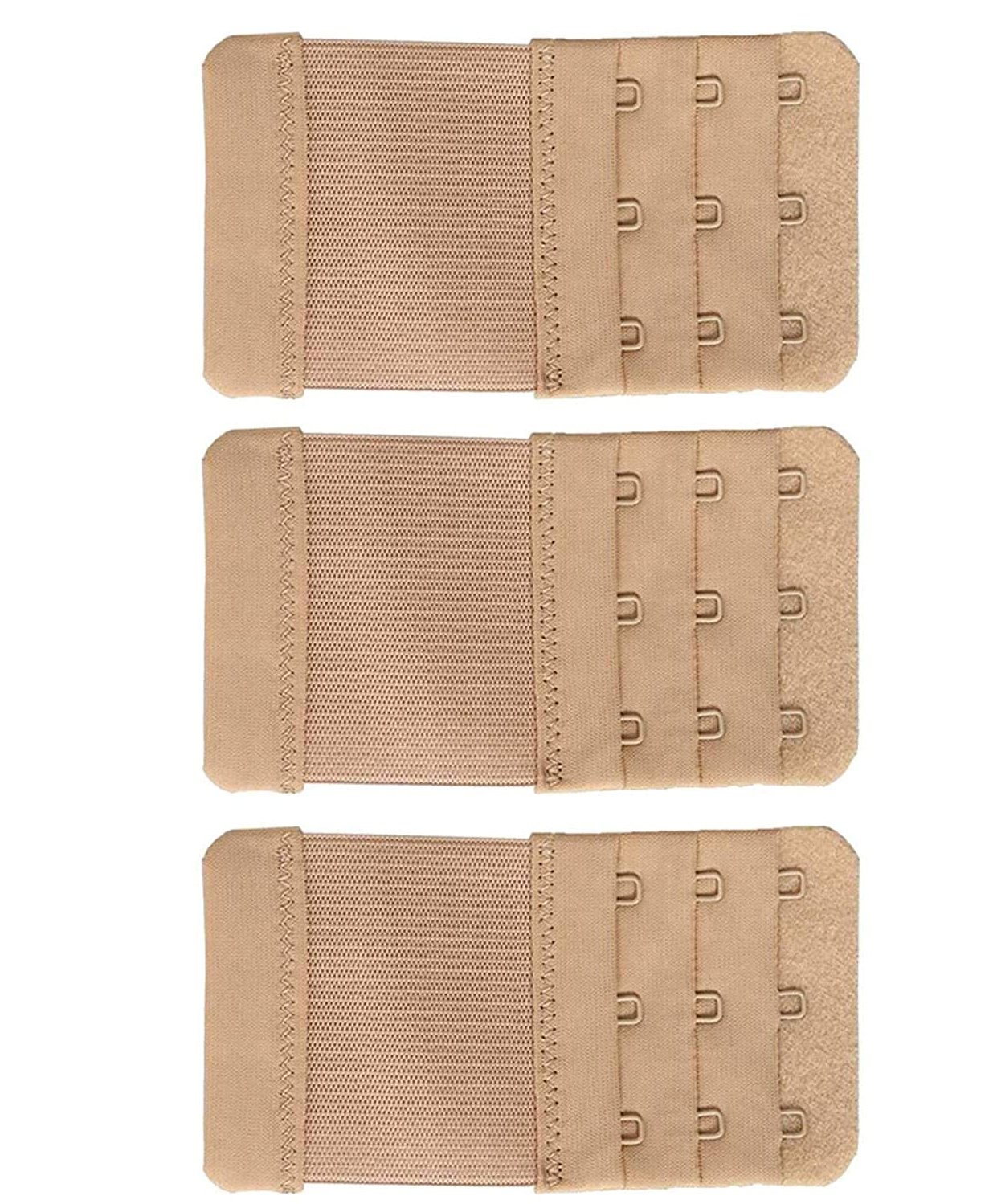 Fabme Pack Of 3 Solid Bra Extender Hooks - Skin-picture-18