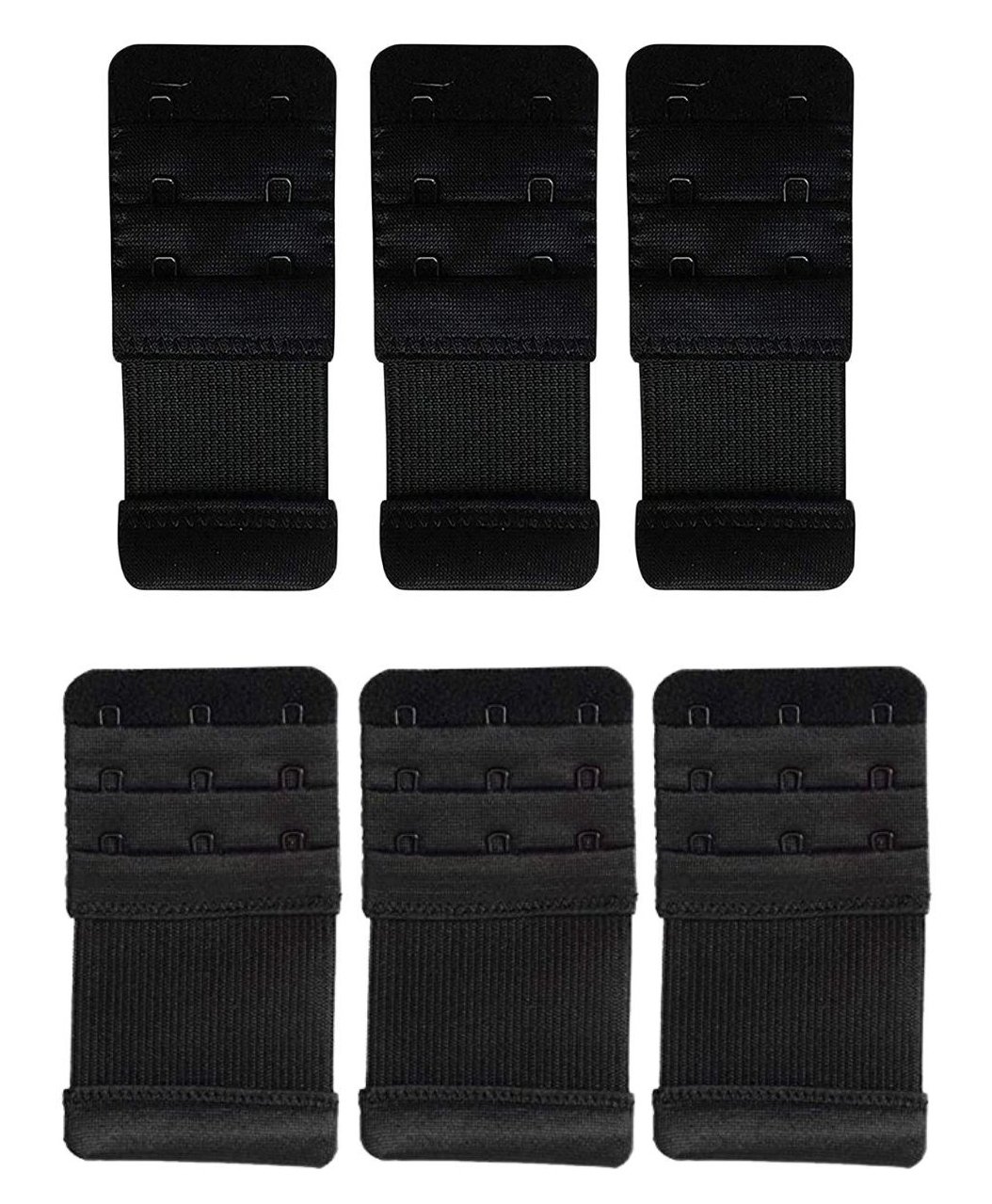 Fabme Pack Of 6 Solid Bra Extender Hooks - Black-picture-15
