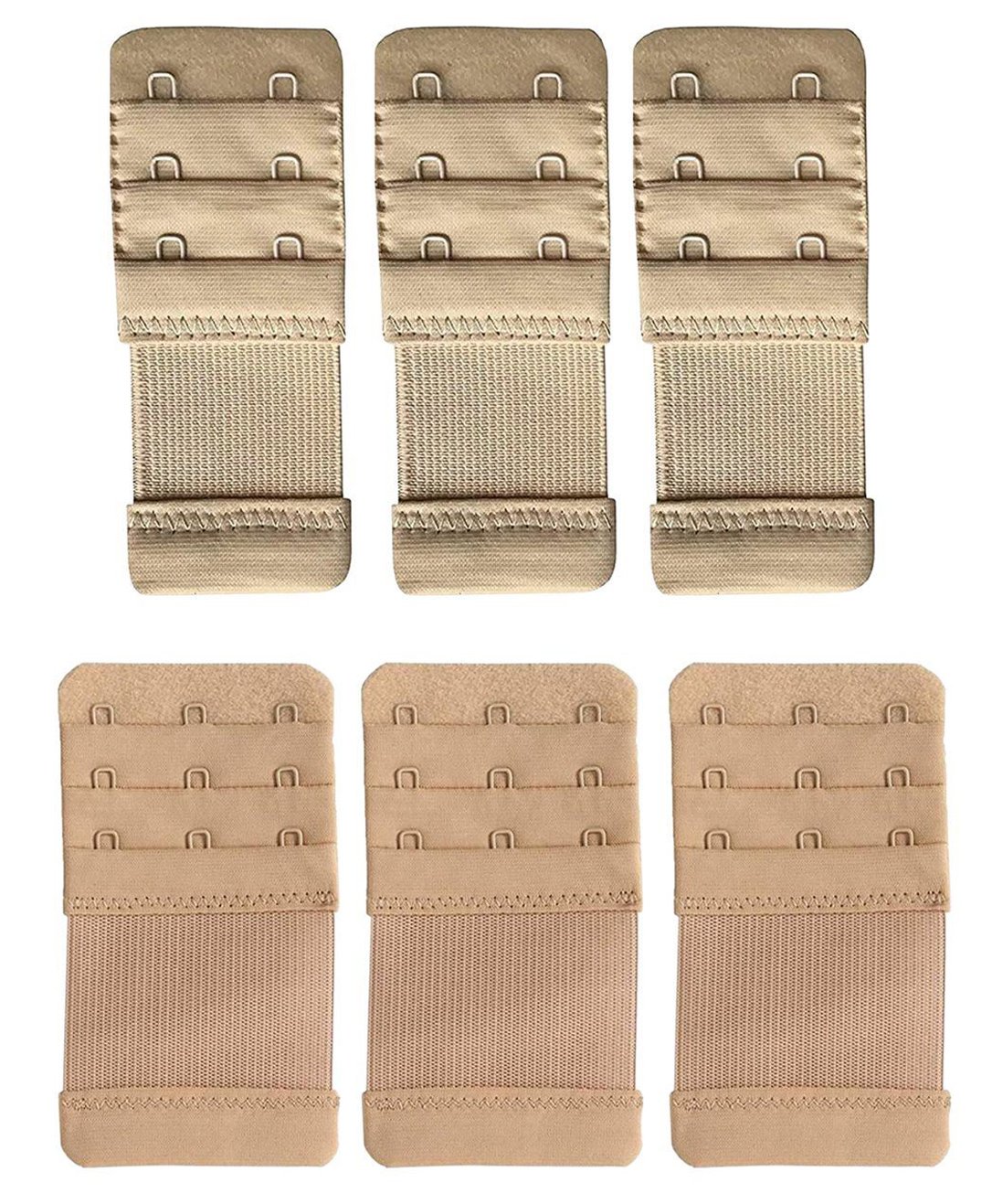 Fabme Pack Of 6 Solid Bra Extender Hooks - Skin-picture-27