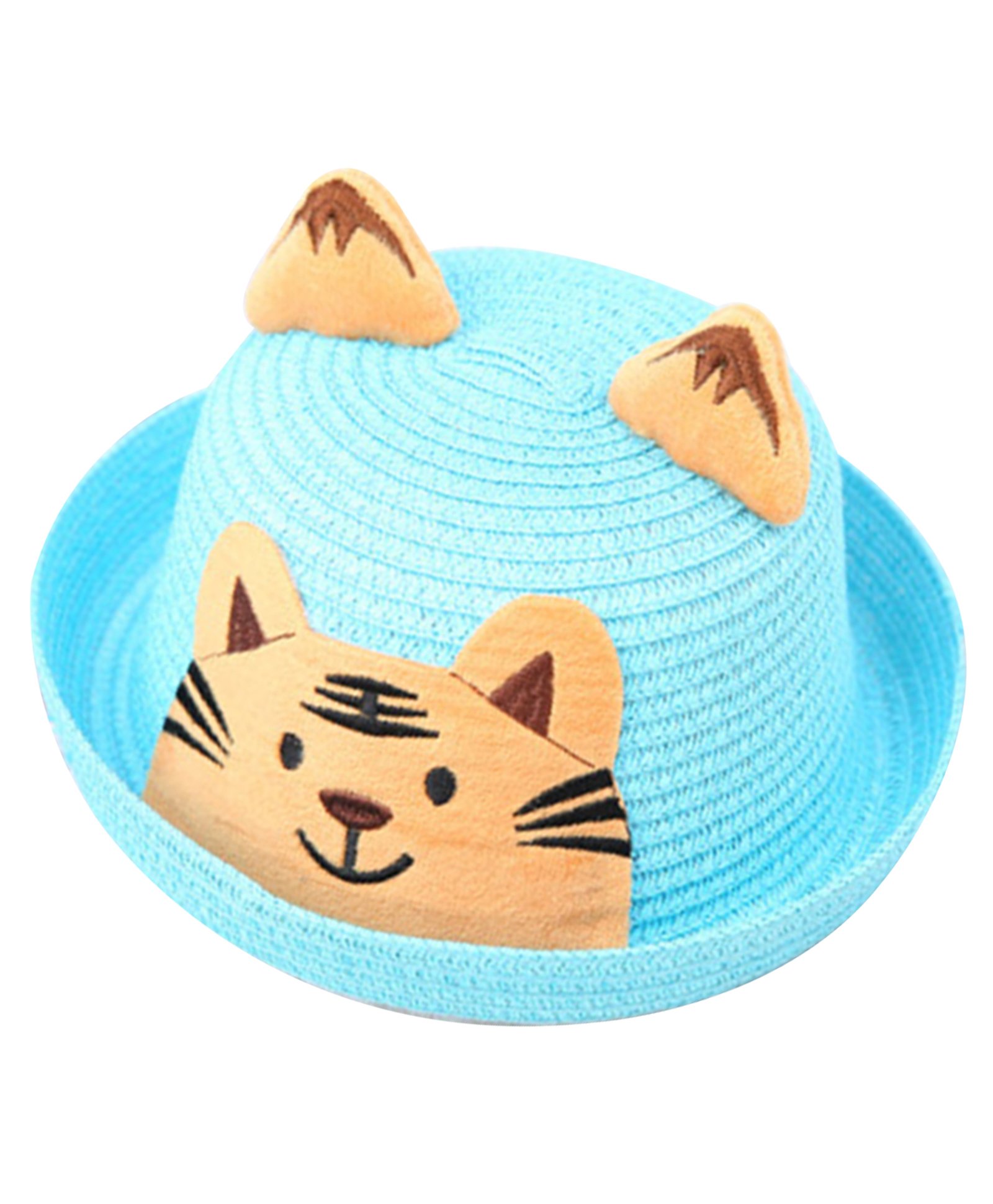 Babymoon Baby Tiger Patch Detailed With String Cap - Blue-picture-15