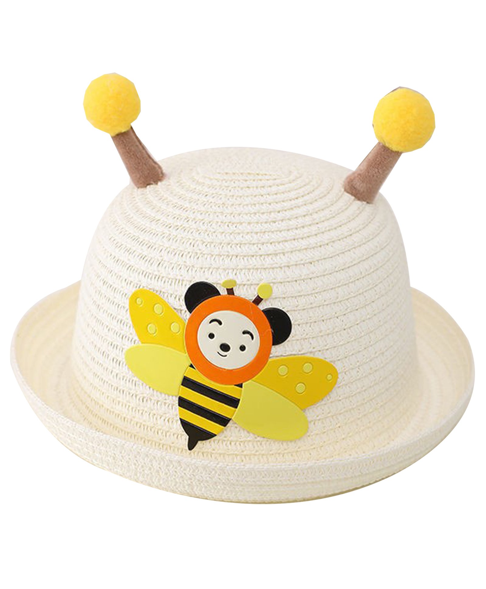 Babymoon Bee Patch Detailed With String Cap - White-picture-23