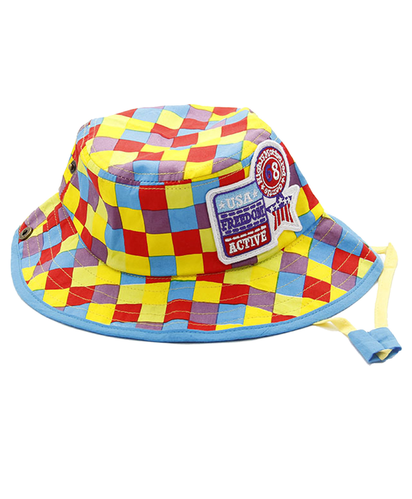 Babymoon Cotton Checked Hat - Multi Colour-picture-17