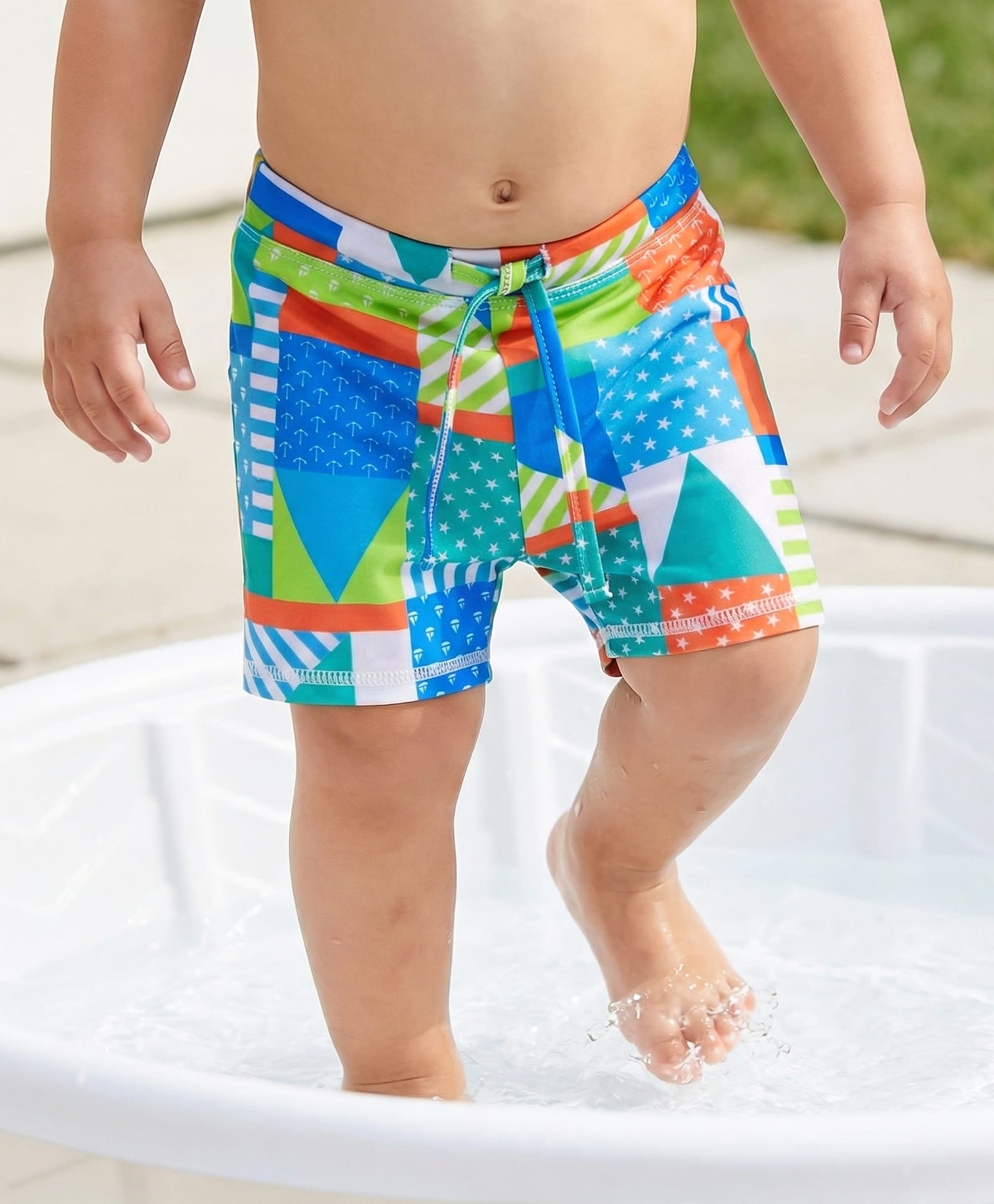 Babyhug Water Repellant Swimming Trunk - Blue-image-16