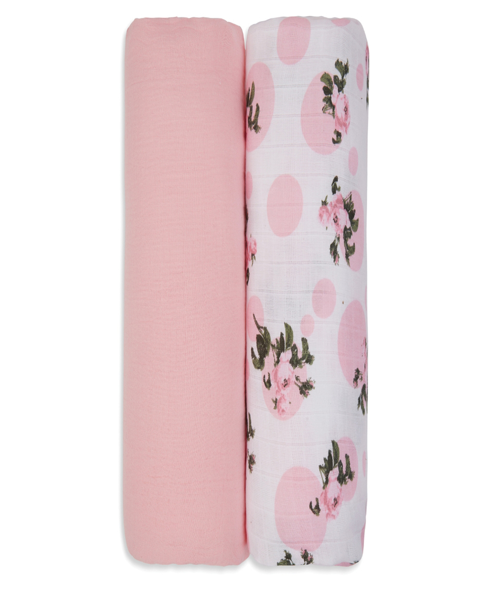 My Milestones 3 in 1 Muslin Swaddle Wrapper With Rose Print Pack of 2 L 104 x B 104 cm - Pink-picture-25
