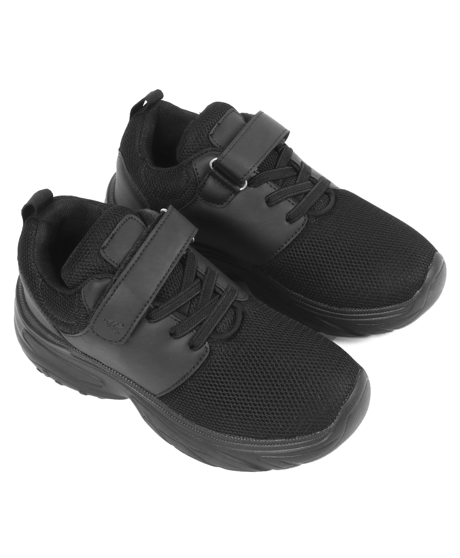 Pine Kids School Shoes with Velcro Closure - Black-picture-16