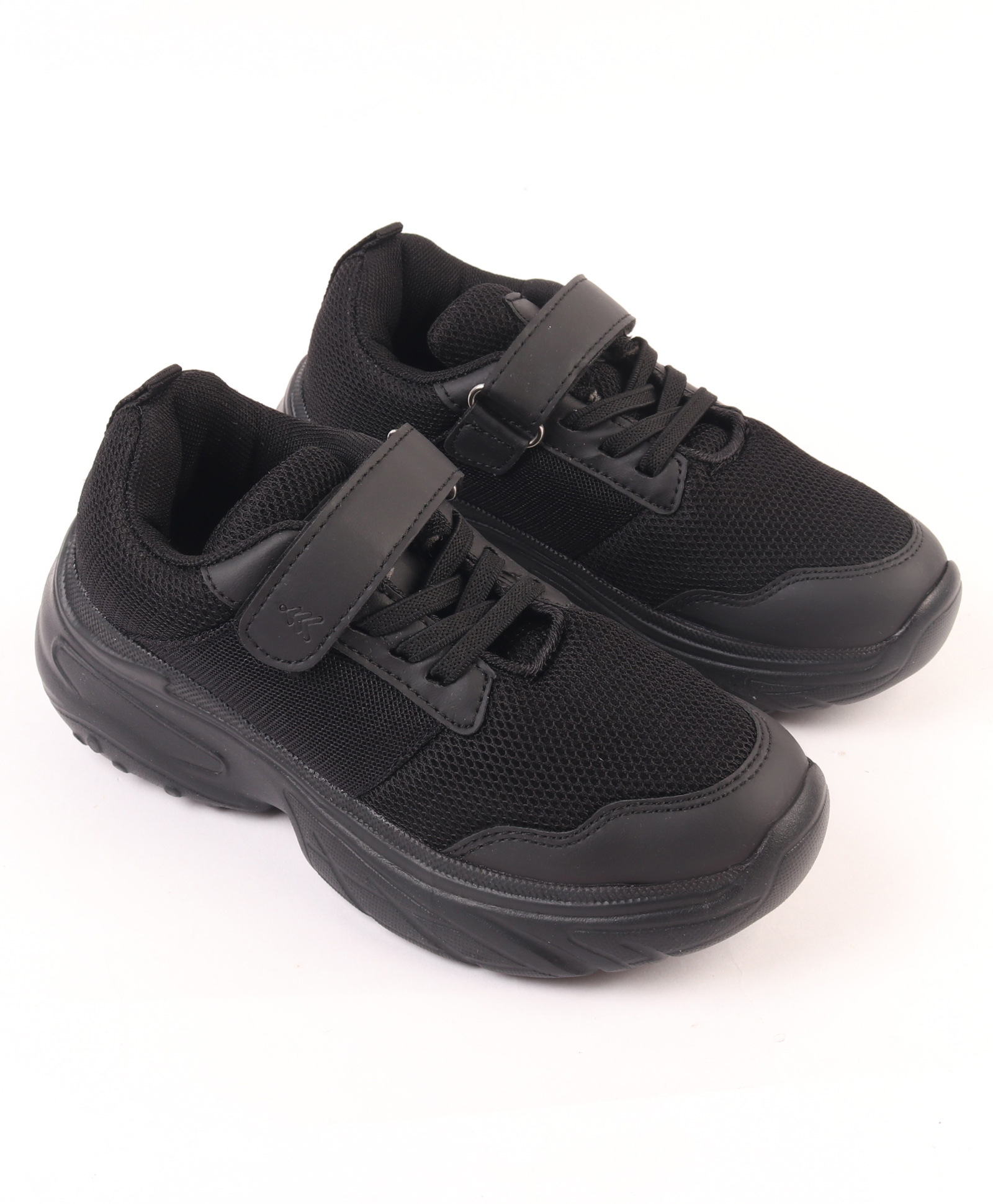 Pine Kids School Shoes with Velcro Closure - Black-picture-3