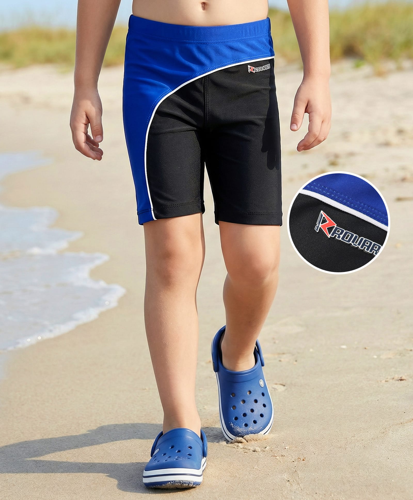 ROVARS Lycra Swimming Trunk - Blue-picture-29