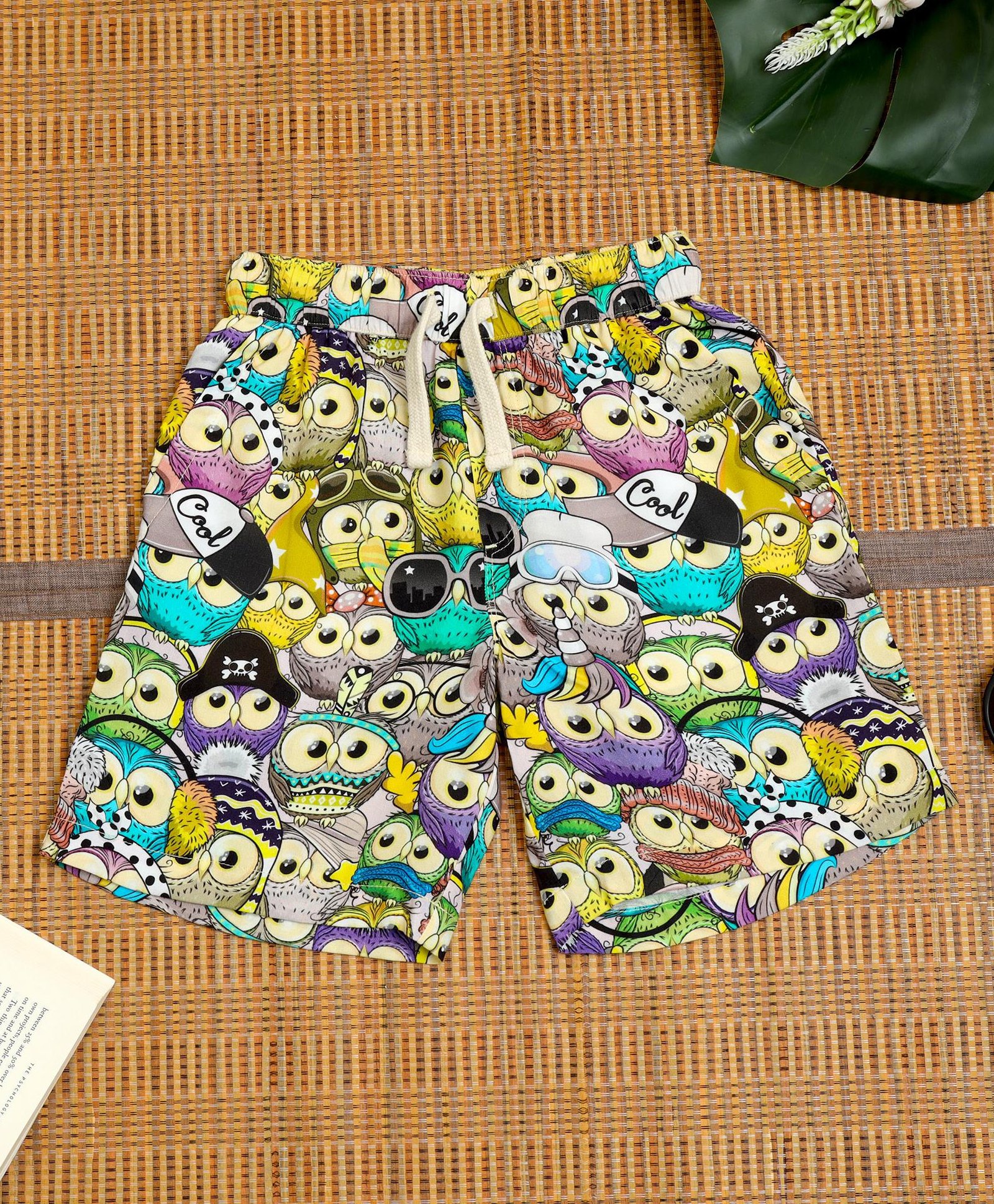 The Lion and the Fish Viscose Owl Printed Shorts - Multi Colour-picture-22