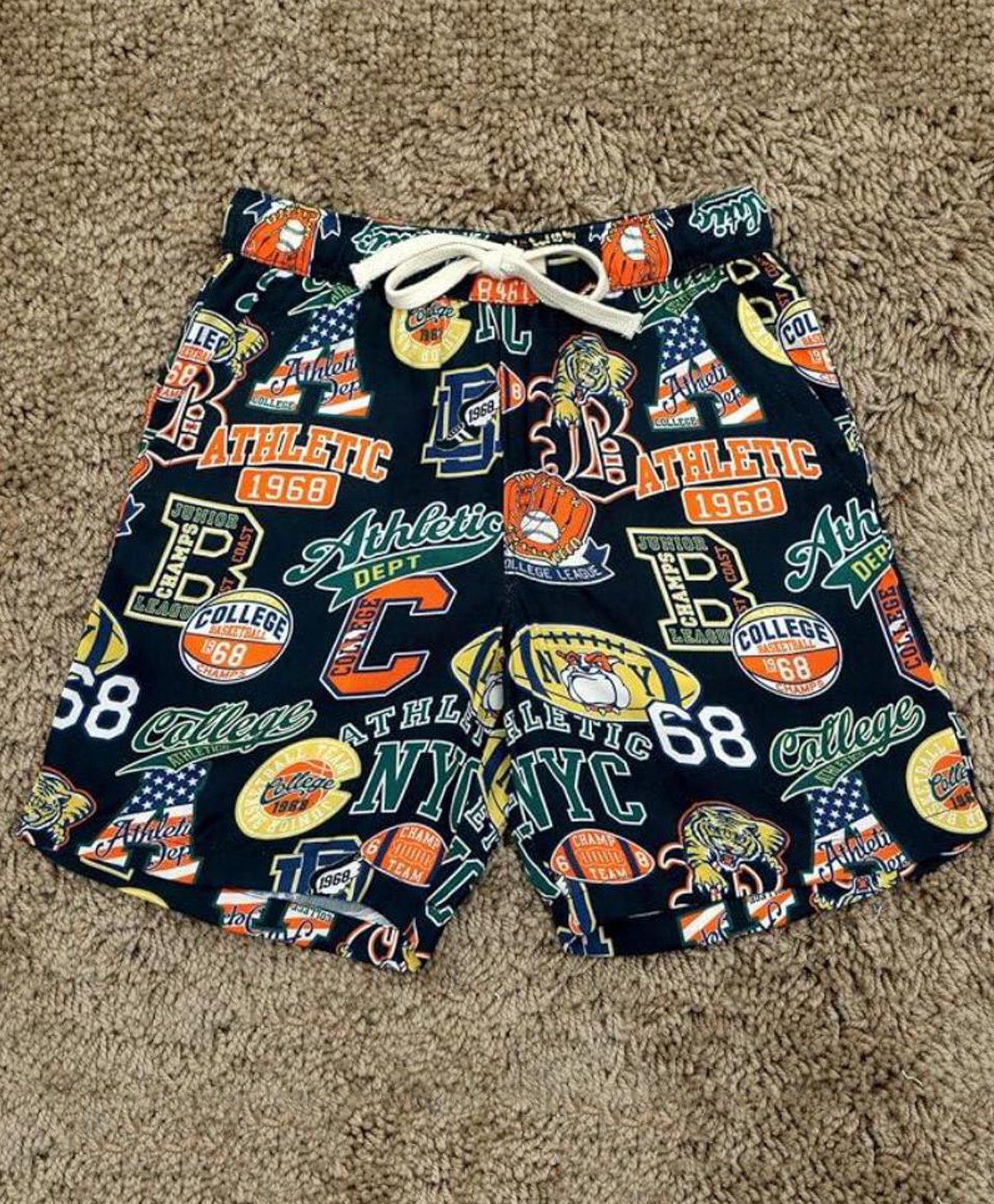 The Lion and the Fish Viscose Athletic Text Printed Shorts - Navy Blue-picture-18