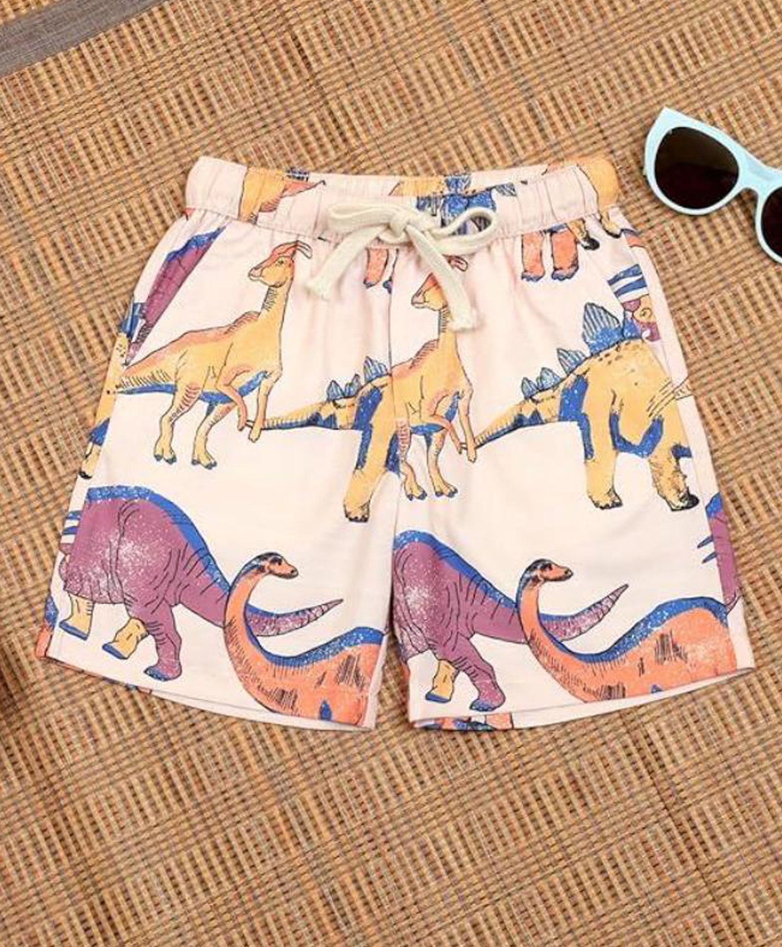 The Lion and the Fish Dinosaurs Printed Shorts - Peach & Mauve-picture-22
