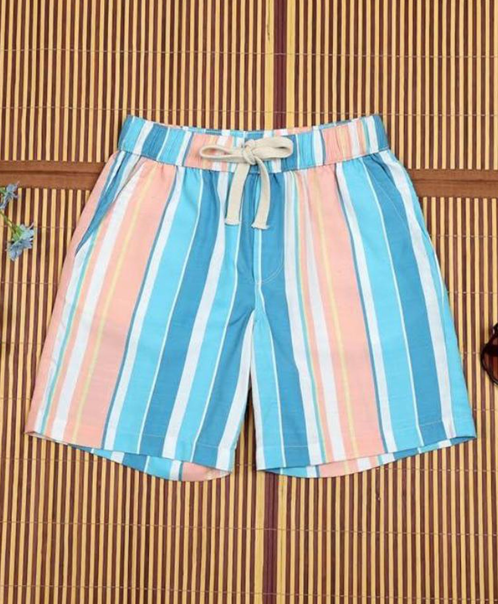 The Lion and the Fish Striped Shorts - Multi Colour-picture-16