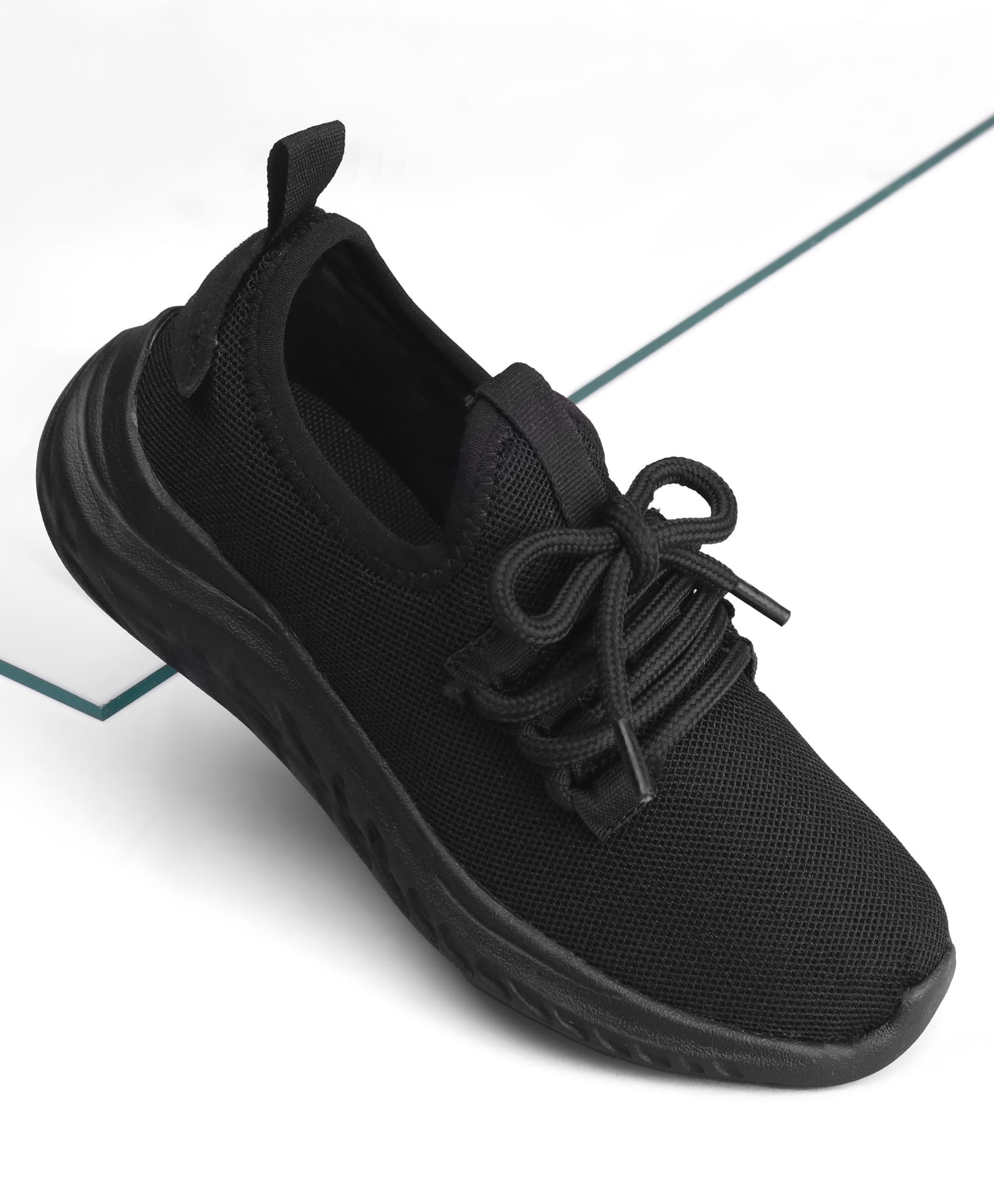 Pine Kids Lace Up School Shoes - Black-picture-10