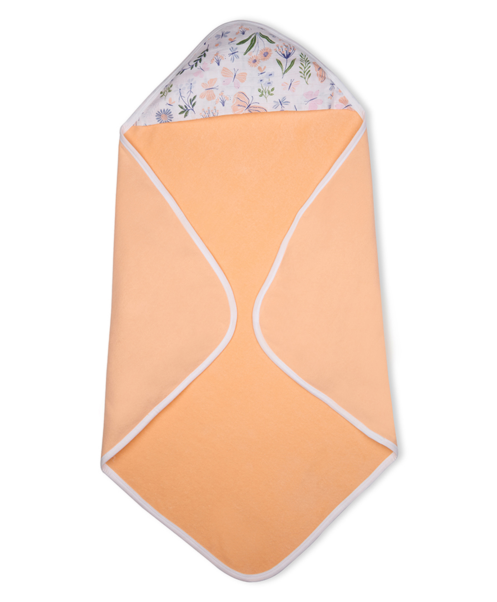 My Milestones Premium Cotton Muslin Hooded Towel with Woodland Wonders Print - Peach-picture-19