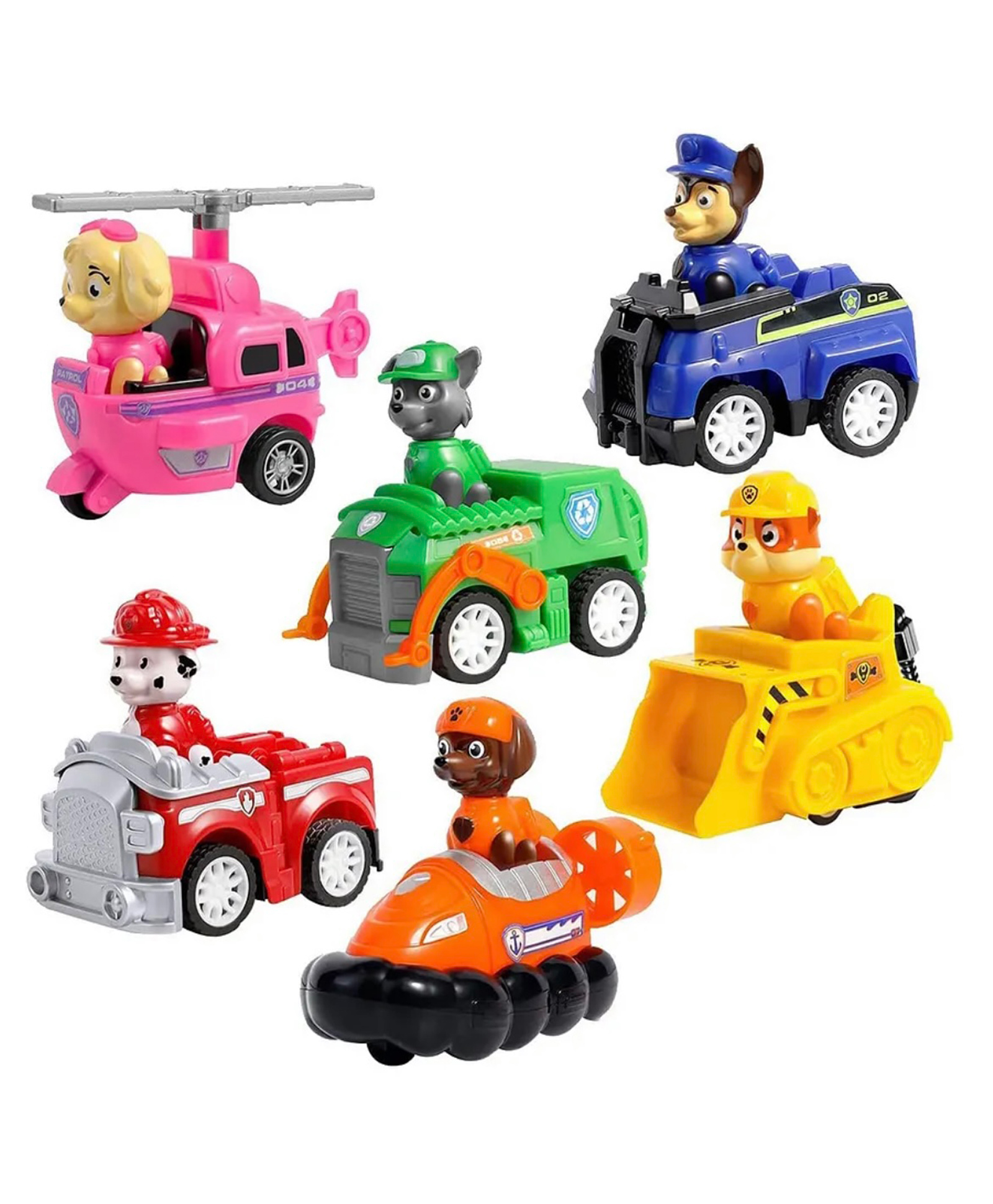 ARCADE TOYS Dogs Mini Paw Patrol Pull Back Car Toy Set For Kids 6 Pieces - Multicolor-picture-11