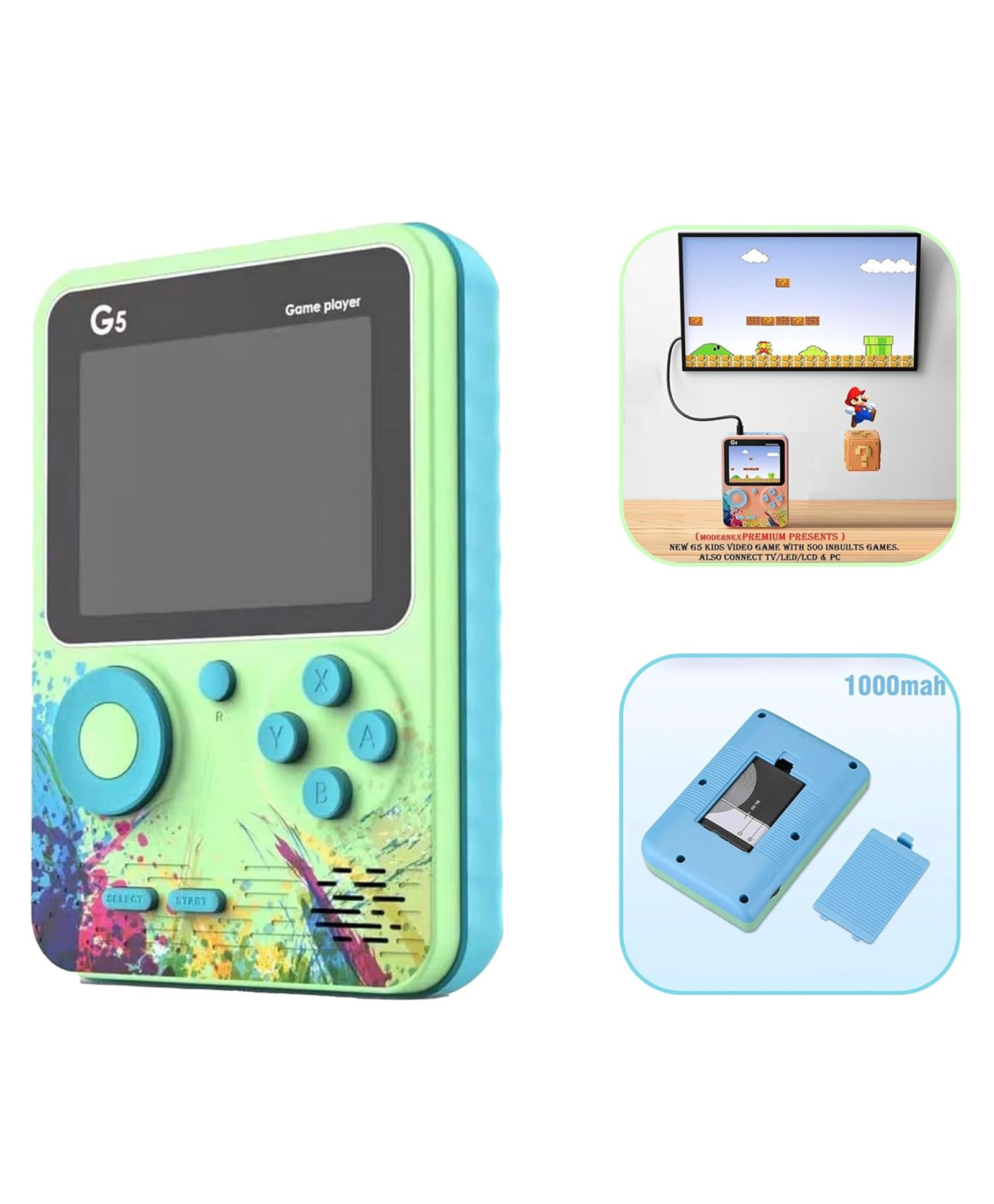 ARCADE TOYS G5 500 in 1 Retro Game -PACK OF 1- COLOR MAY VARY-picture-7