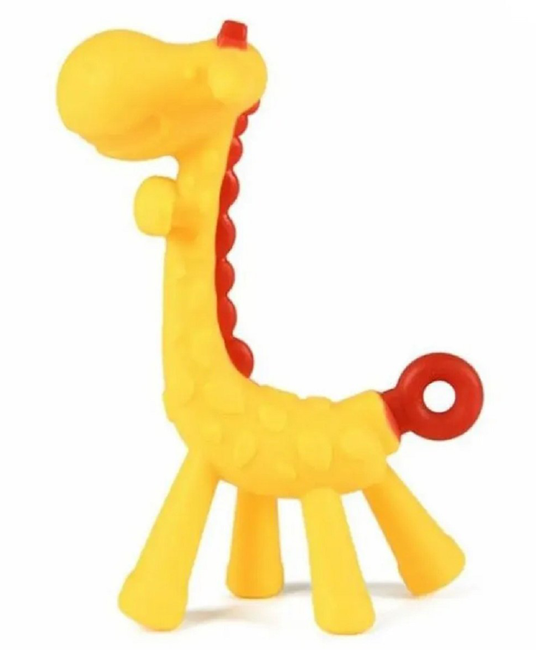 Numum BPA Free Flexible - Soft Silicone Giraffe Shape Teether- Multicolor ( color and design may vary)-picture-25