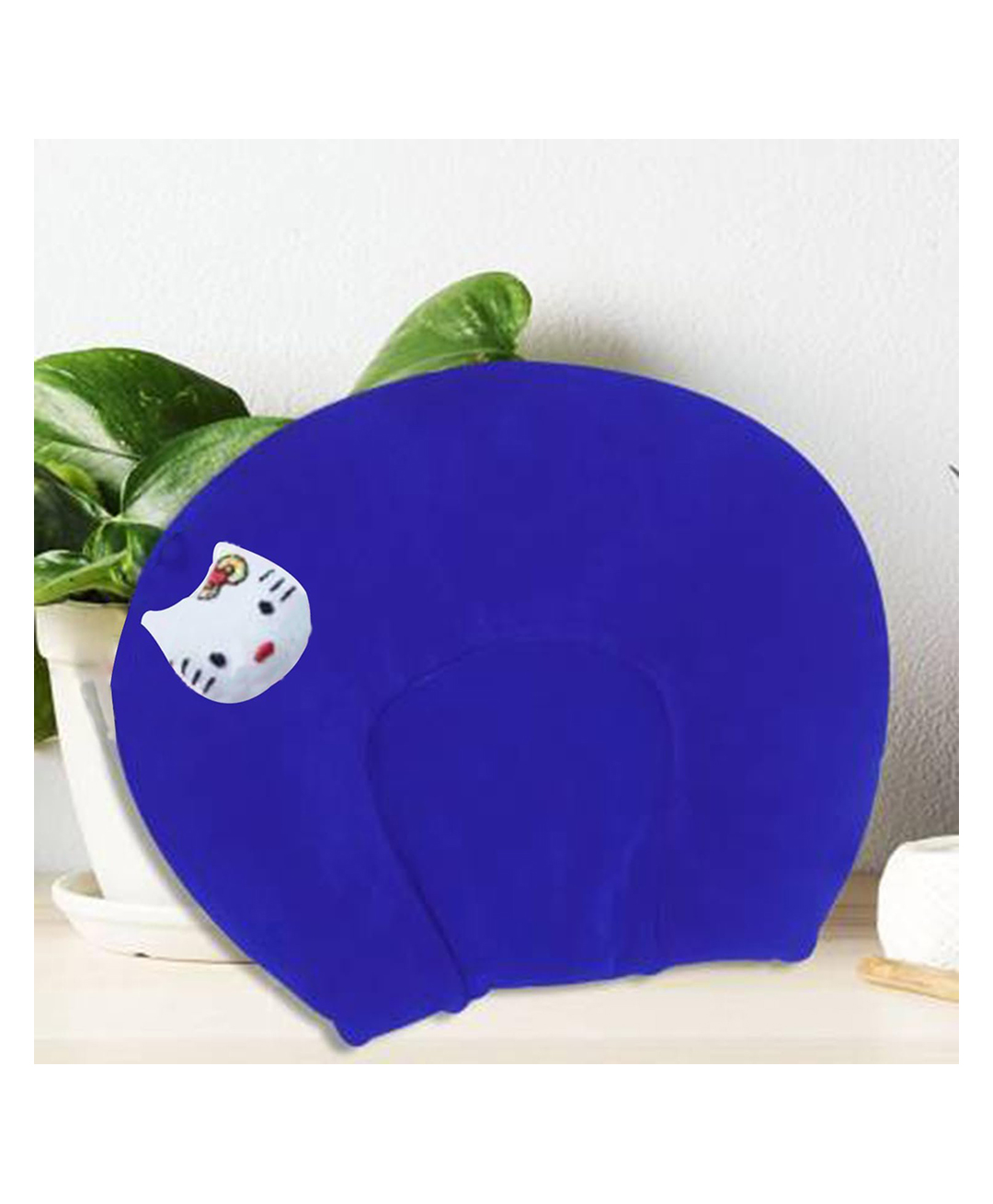 Numum Rai Mustard Seeds Pillow, Baby-Round Head Shaping Baby Pillow Cum Neck Support ( Deep Blue kitti) ( color and design may vary)-image-22