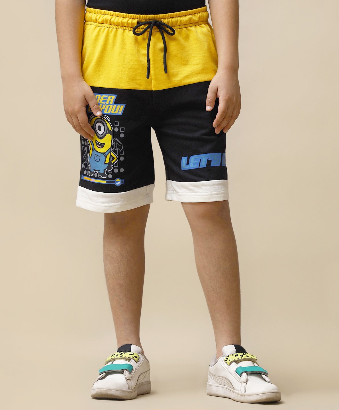 Kidsville Despicable Me Featuring Minions Printed Shorts - Yellow & Black-picture-42