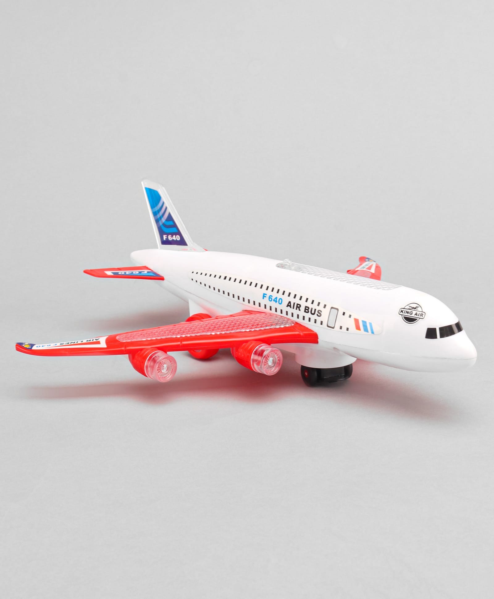 Kiddybuddy Bump and Go Musical Aeroplane Toy - Red & White-image-40