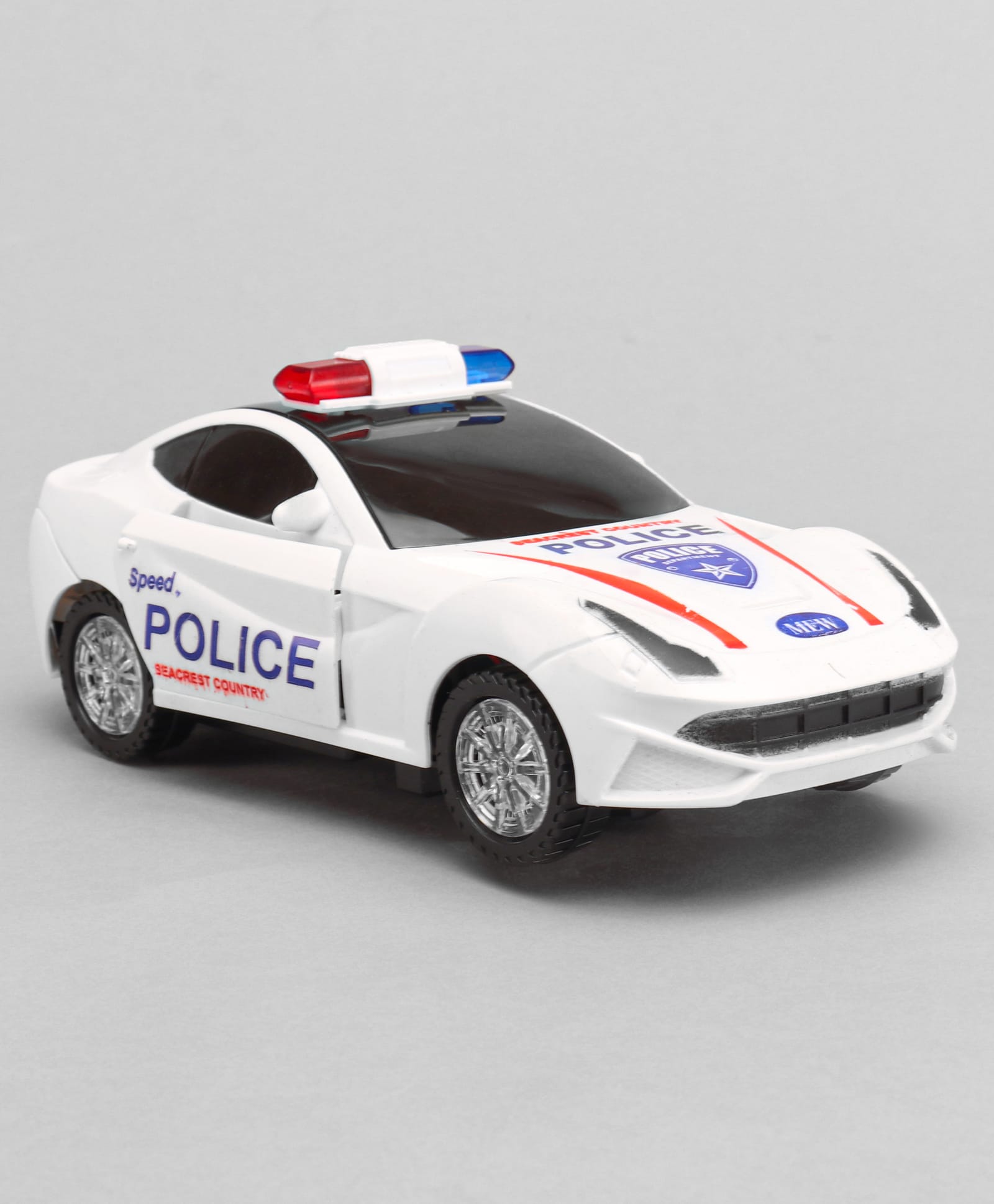 Kiddybuddy Bump And Go Police Jeep With Light And Music Toy - White-image-45