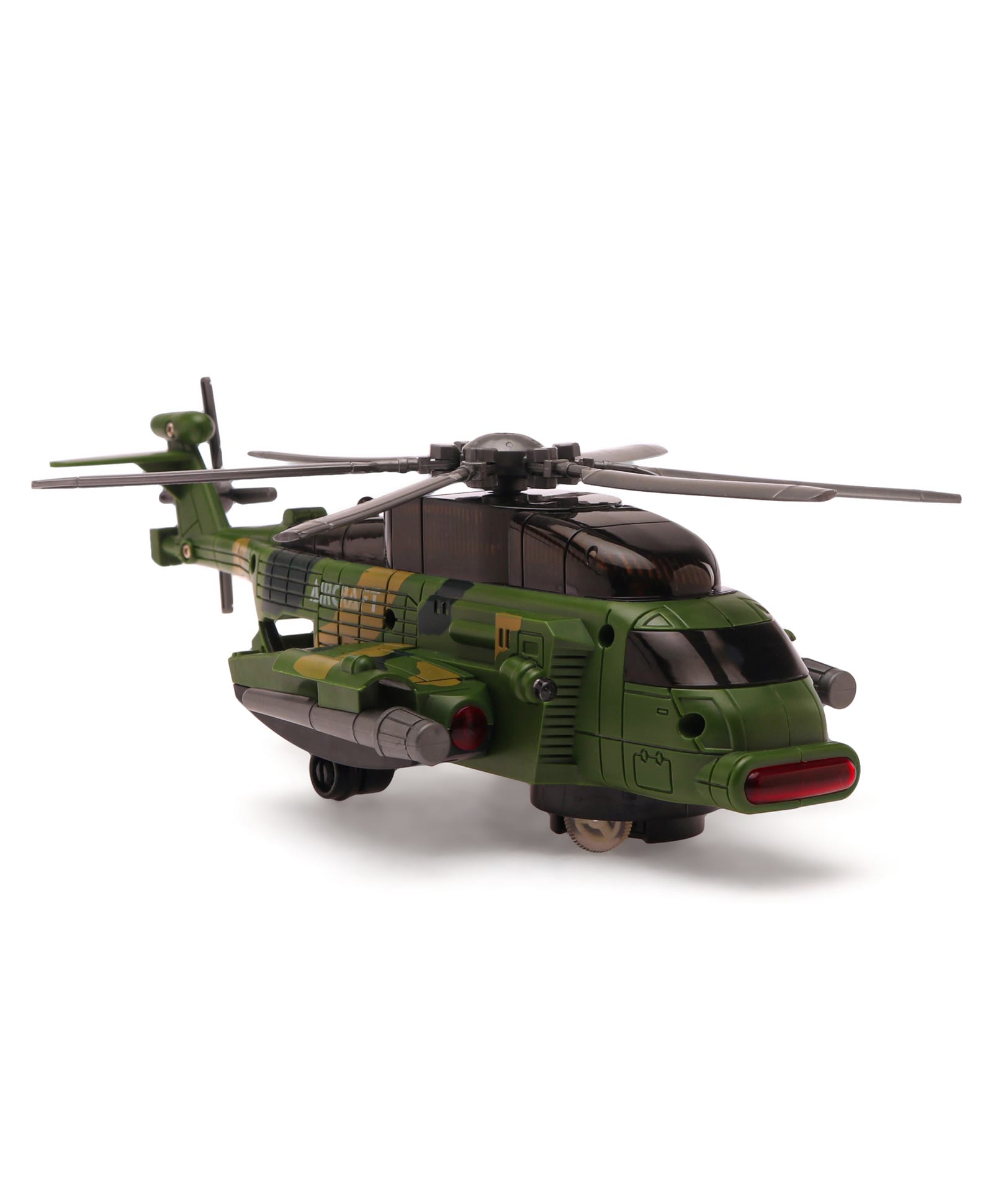 Kiddybuddy Battery Operated Musical Apache Style Military Aircraft Toy With Light - Green-image-30