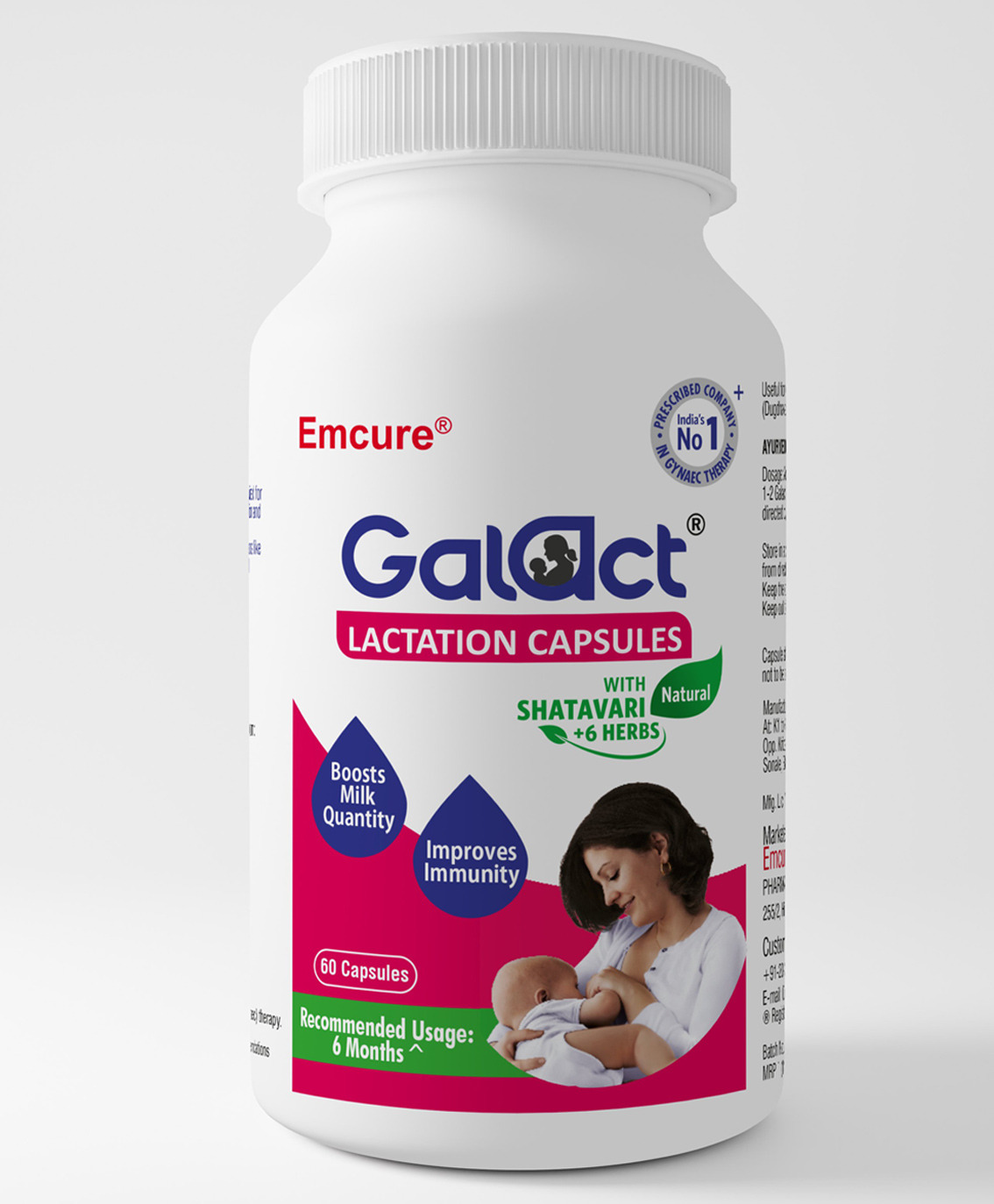 Galact Lactation Capsules with Shatavari - Pack of 60