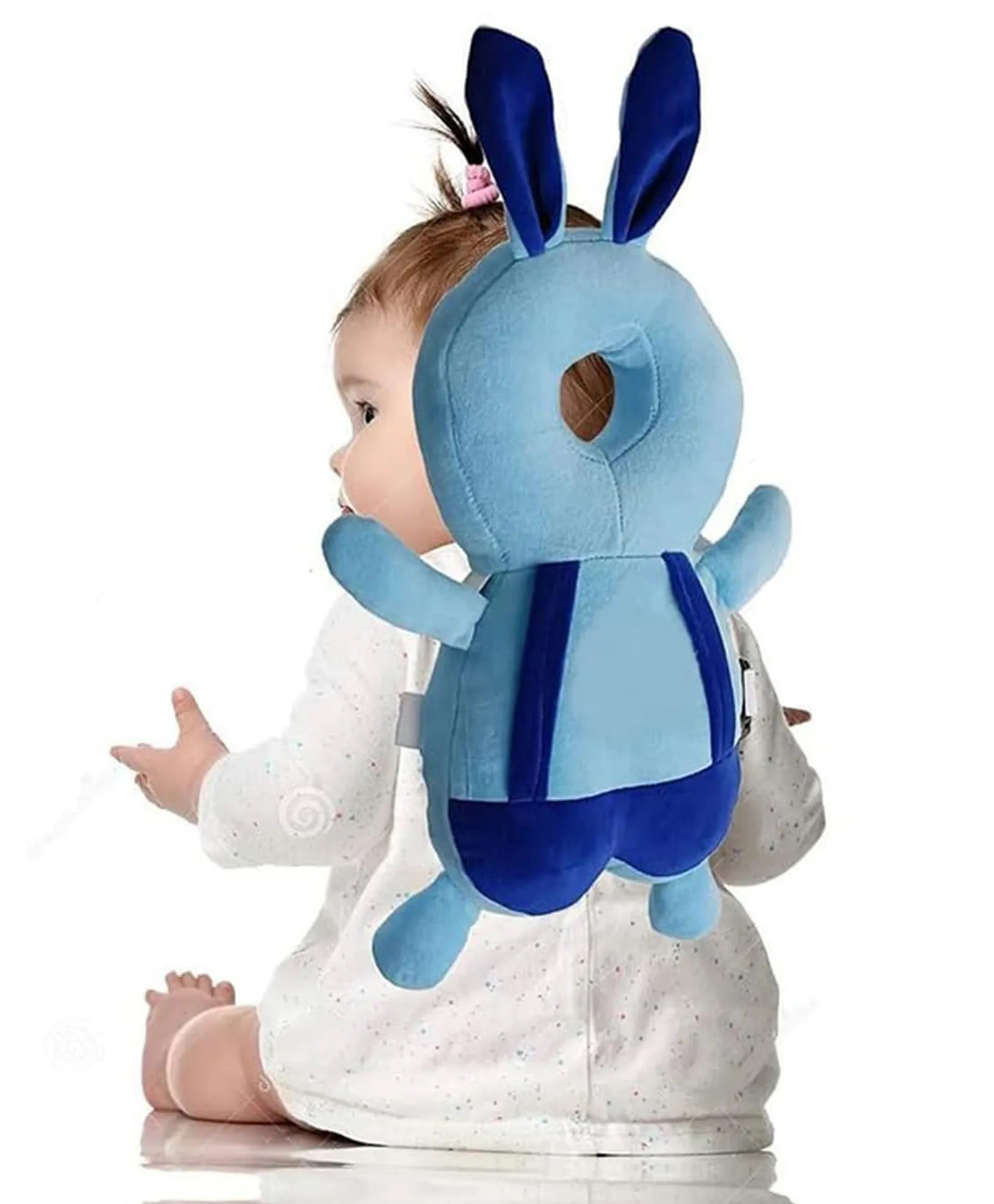 Numum Siting Baby Fall Back Head Safety Protector Easy Carry Round Shape Head Sleeping Pillow | Baby Walking Head Protector Light Weight&Washable- (Dark Blue Head Protector) ( color and design may vary)-image-7