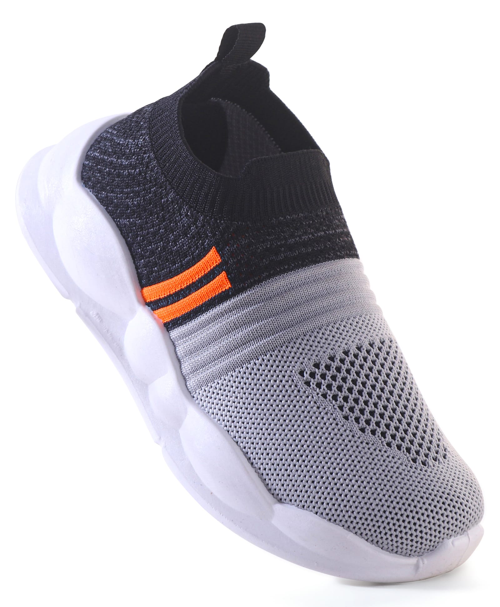 Pine Kids Slip On Knitted Sneakers - Grey & Black-image-46