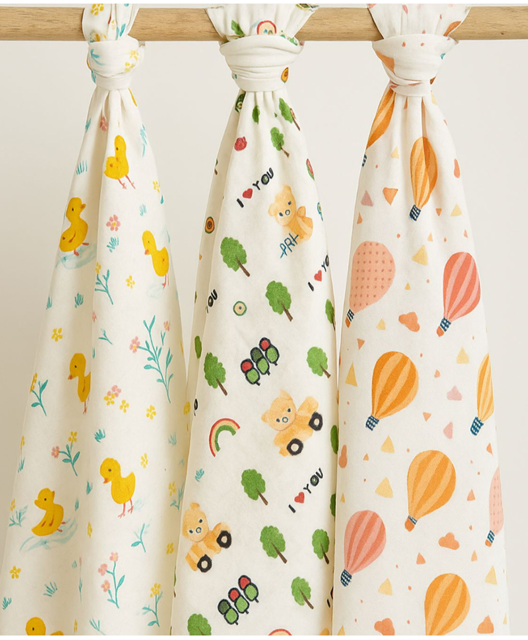 Zikku Multipurpose Muslin Cotton Swaddle Wrapper Set of 3-picture-27