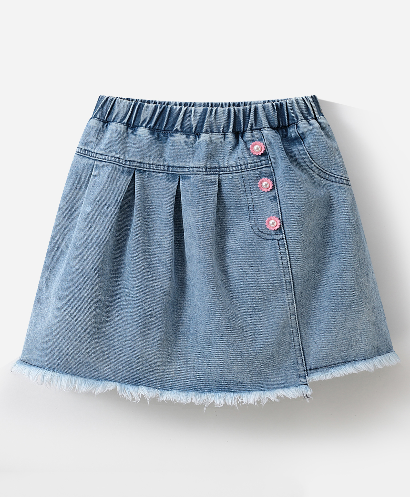 Mark & Mia Cotton Solid Colour Washed Skirts - Blue-picture-11