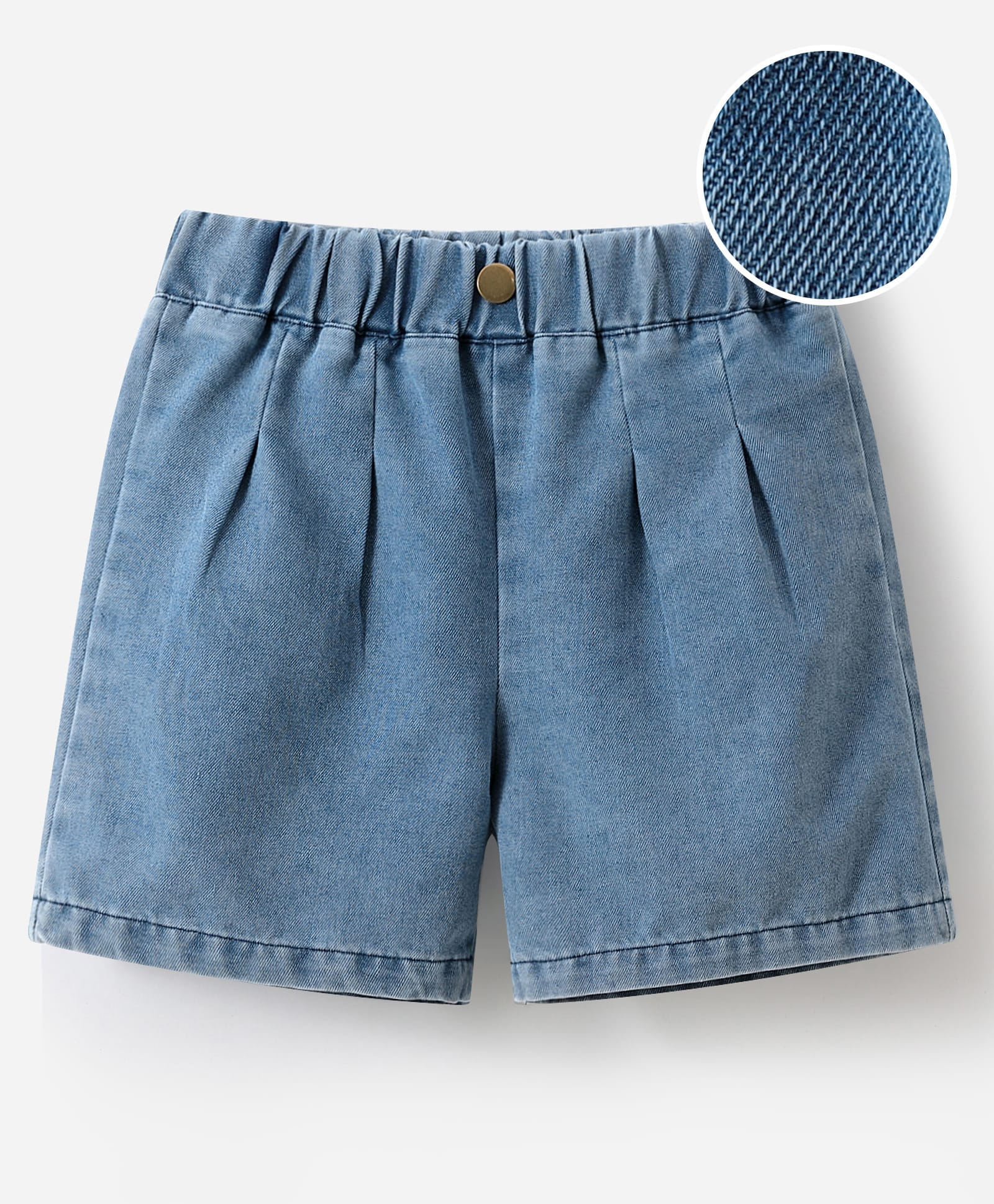 Mark & Mia Cotton Washed Solid Colour Shorts - Blue-picture-14