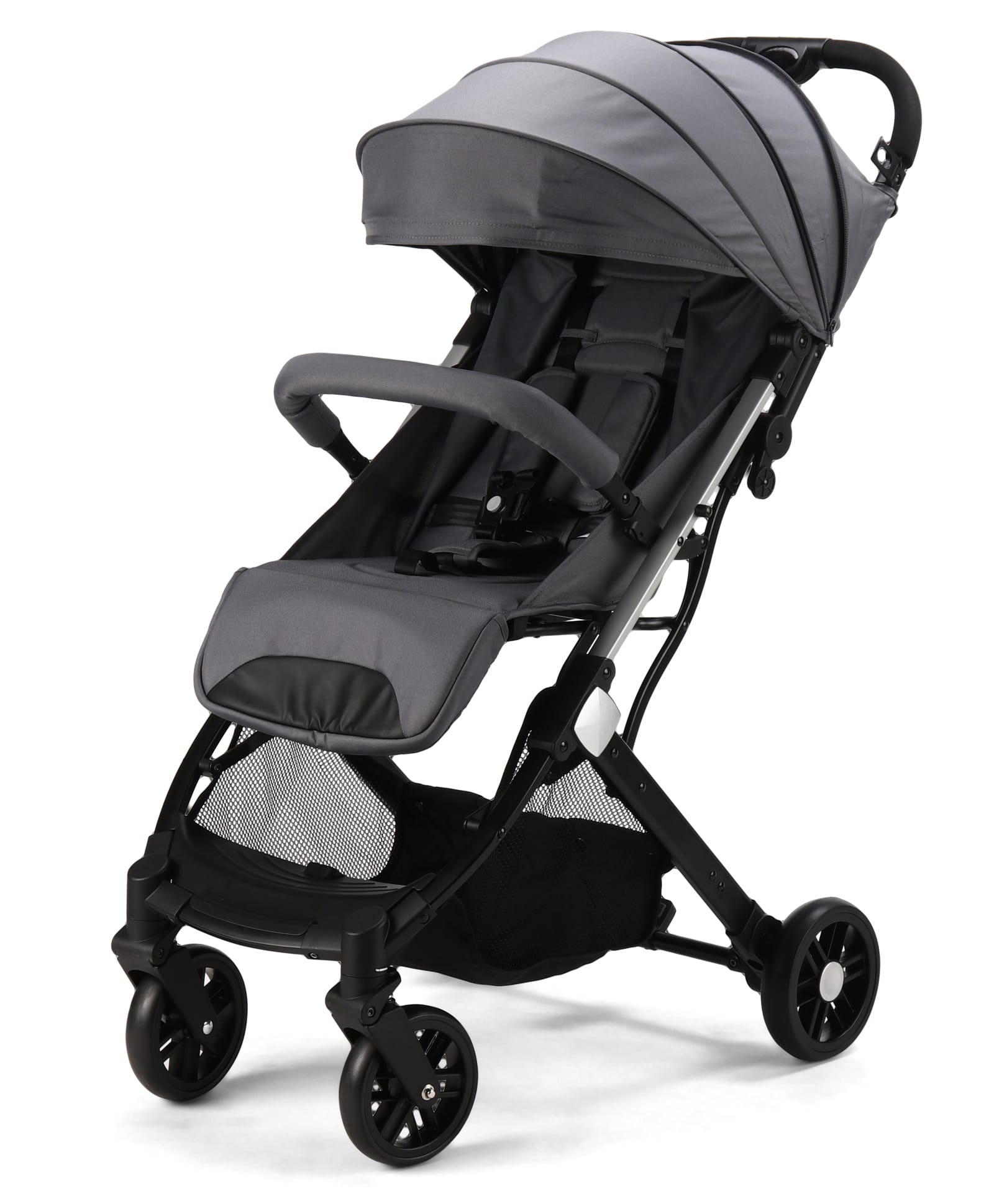 fab n funky Cabin Stroller With Compact Fold - Grey| Air Cabin Friendly| Swivel Wheel with Lock| Rear Wheels with Brake| Concealed Linked Brake| Adjustable Leg Res| One-hand Fold| Reclining Back-rest-picture-35