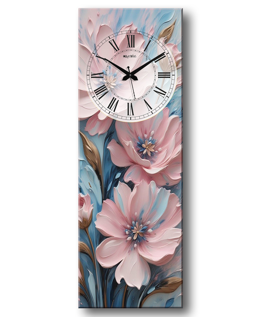 Olive tree Wooden Designer Wall Clock for Home Wooden Wall Clock for Living Room Designer Wooden Stylish Clocks for Wall Décor - Purple