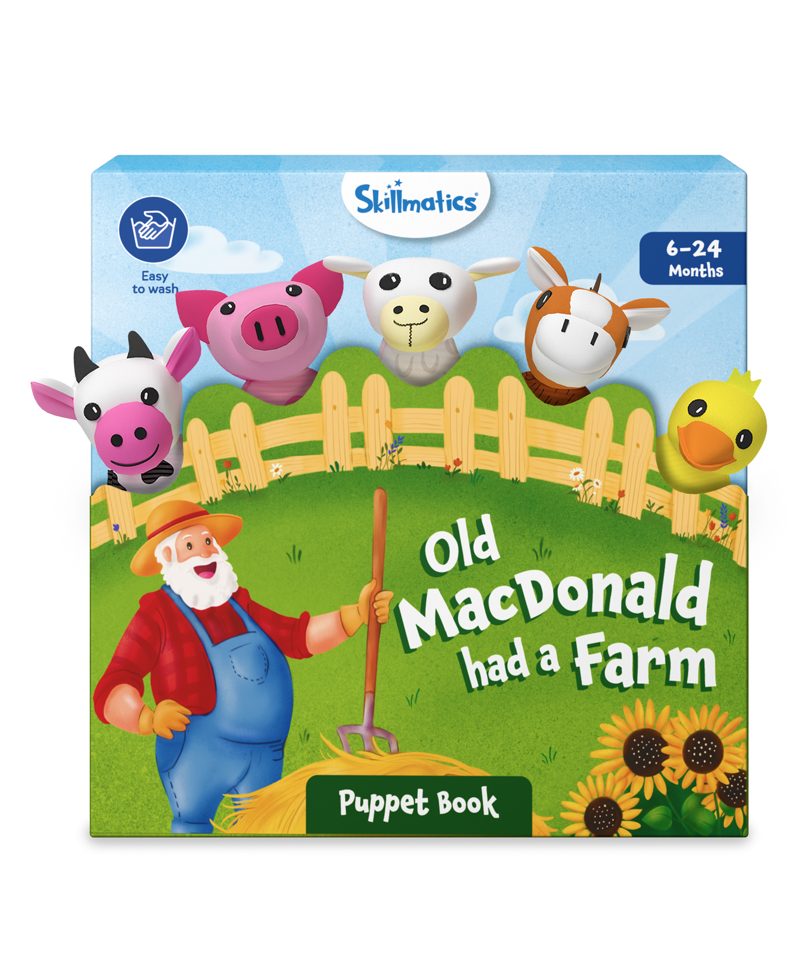 Puppet Book - Old MacDonald Had a Farm, Interactive Finger Puppets for Infants & Toddlers, Early Learning Toy, Nursery Rhyme Activity, Gifts for Babies Ages 6 to 24 Months-image-3