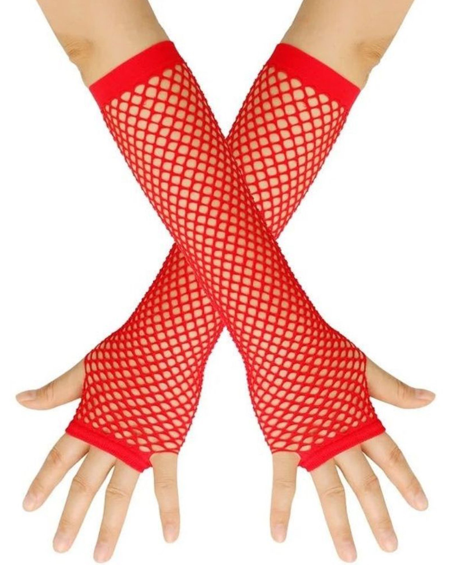 Tipy Tipy Tap Knitted Solid Fingerless Gloves - Red-picture-44