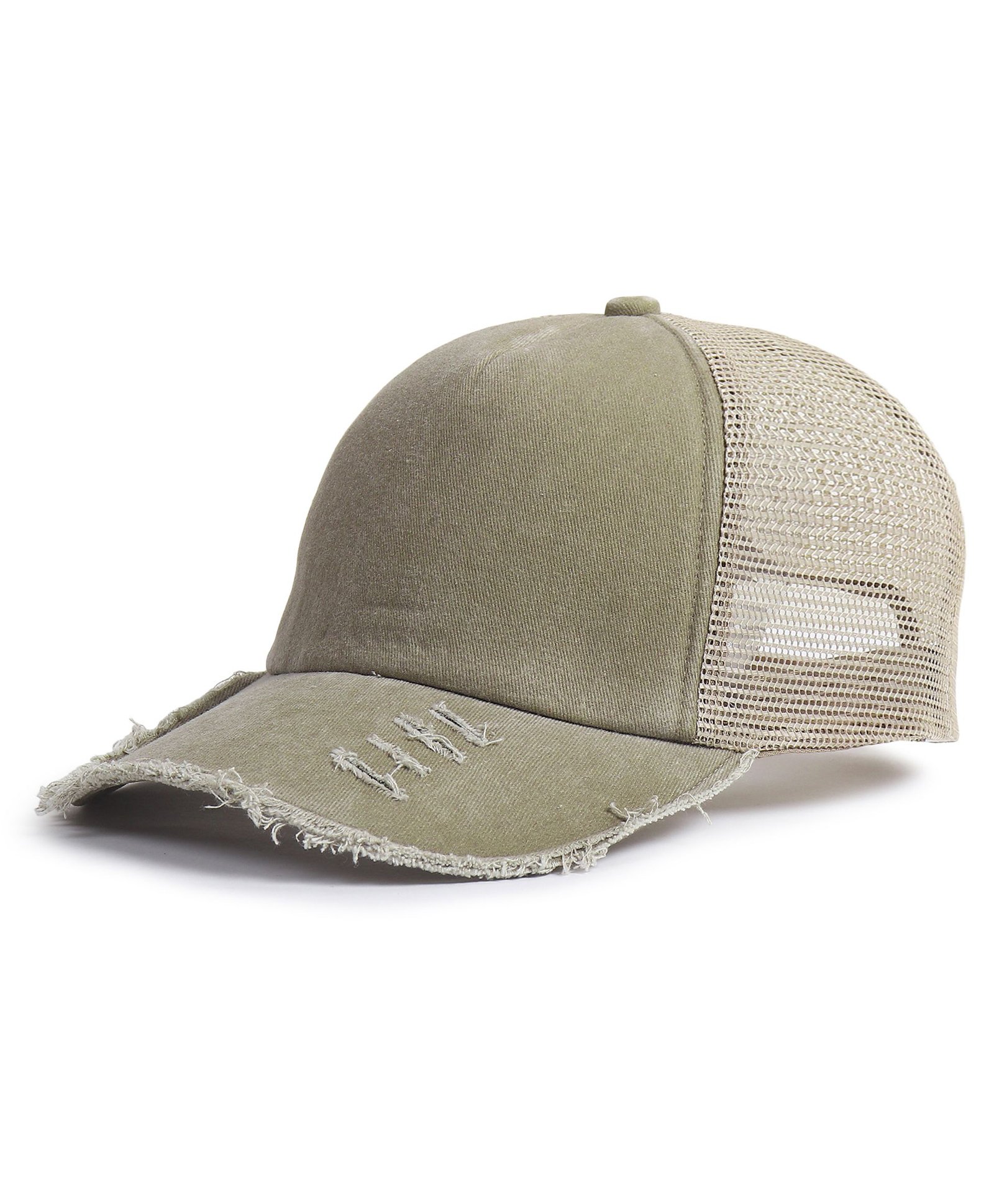 Tipy Tipy Tap Denim Distressed Cap - Beige-picture-39
