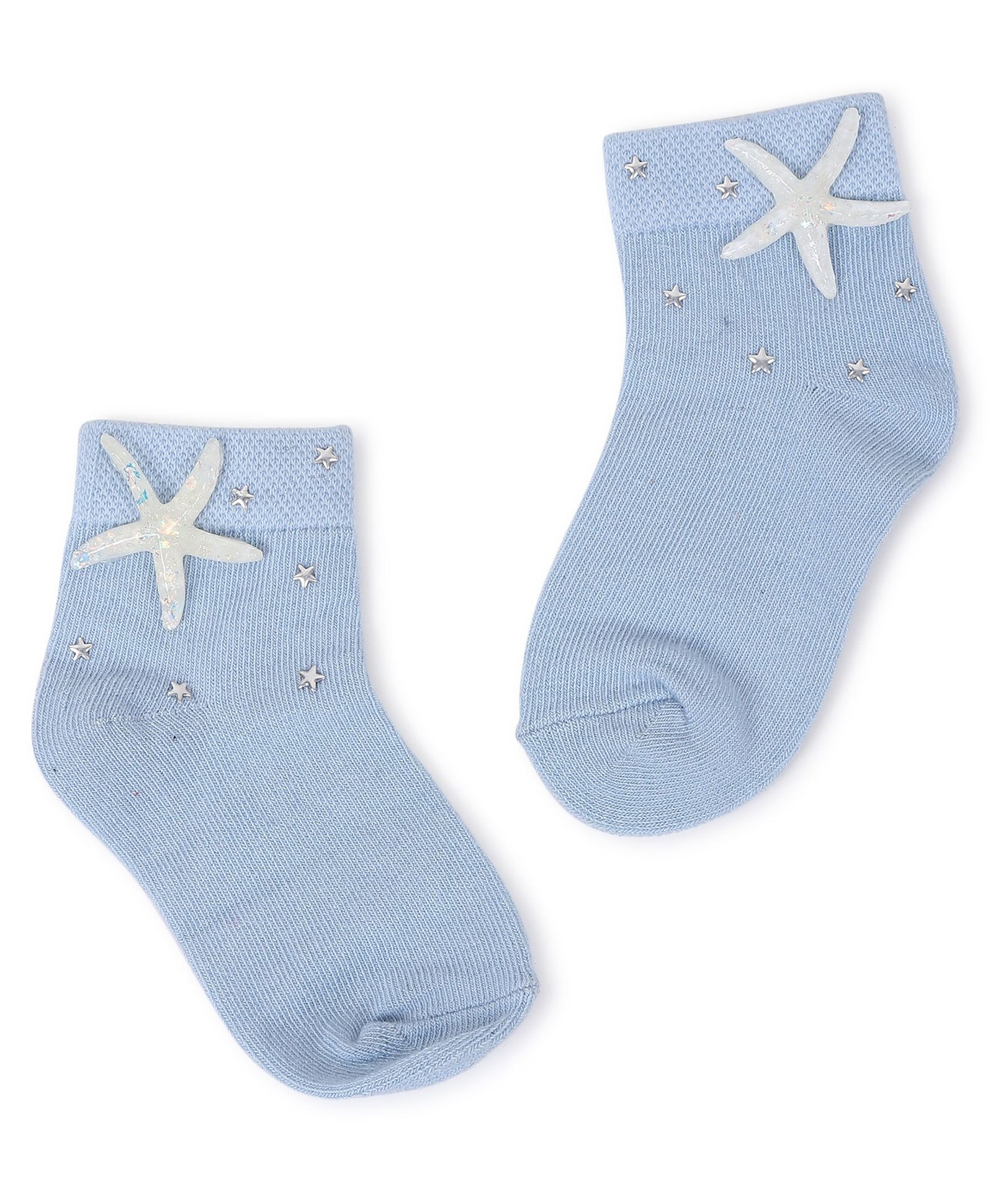 Tipy Tipy Tap Star Fish Embellished Socks - Blue-picture-13