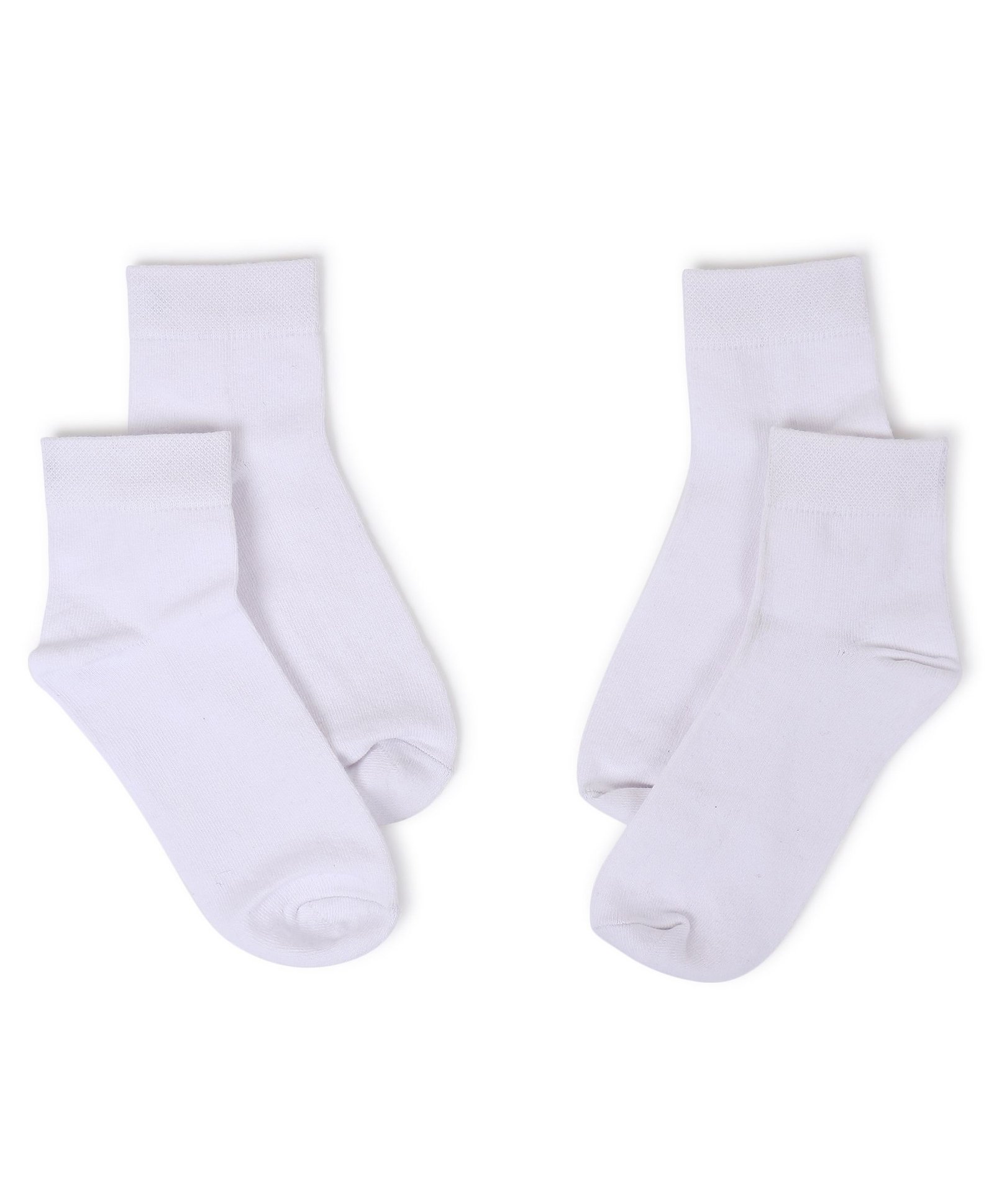 Tipy Tipy Tap Cotton Pack Of 2 Solid Socks - White-picture-42
